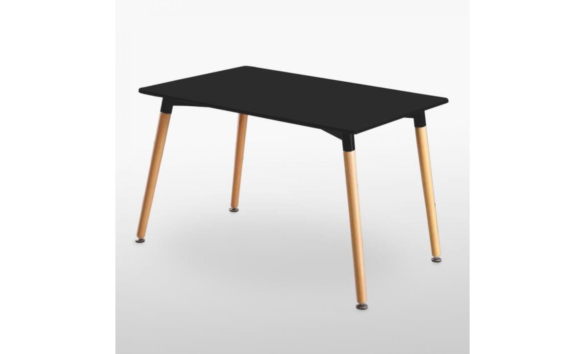 table à manger noire + 4 chaises modernes grises   salle à manger, salon, cuisine   design contemporain   alecia halo pas cher