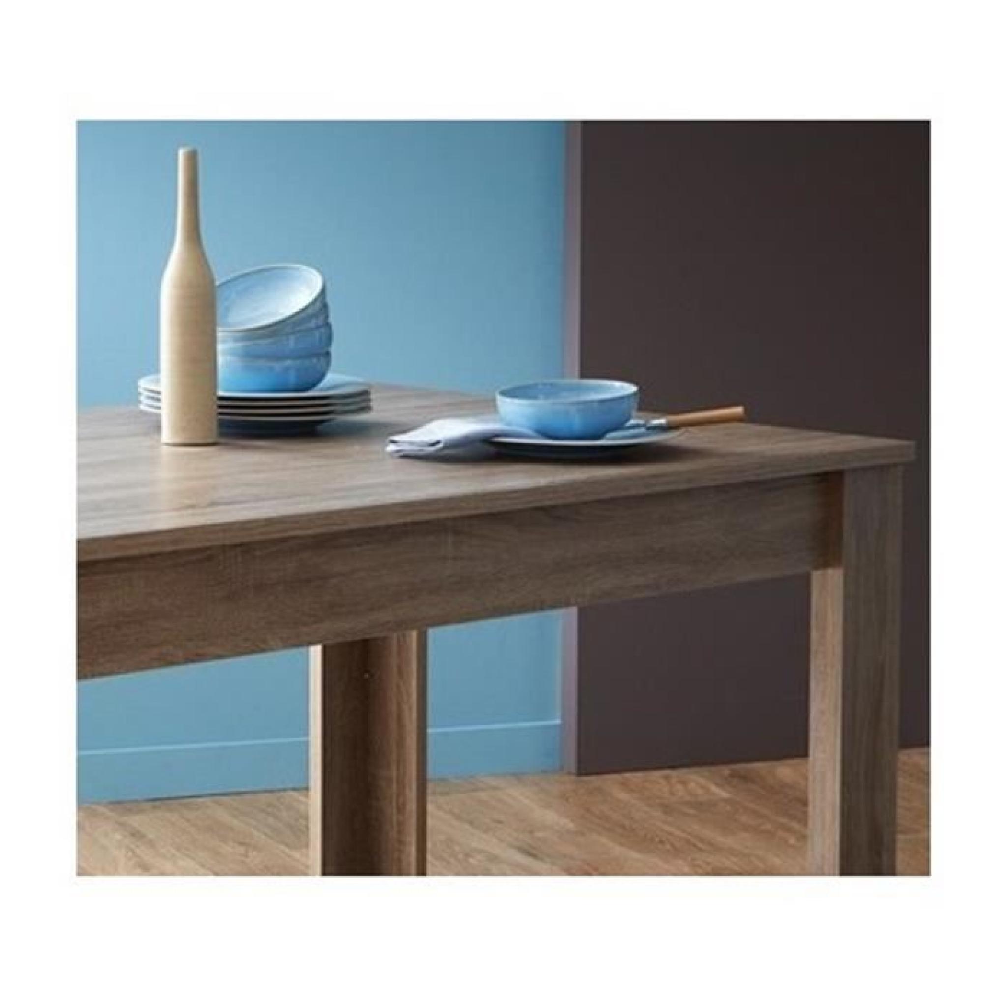 Table à manger rectangulaire bois Design Chêne,L170 x P90 x H77.2 cm pas cher