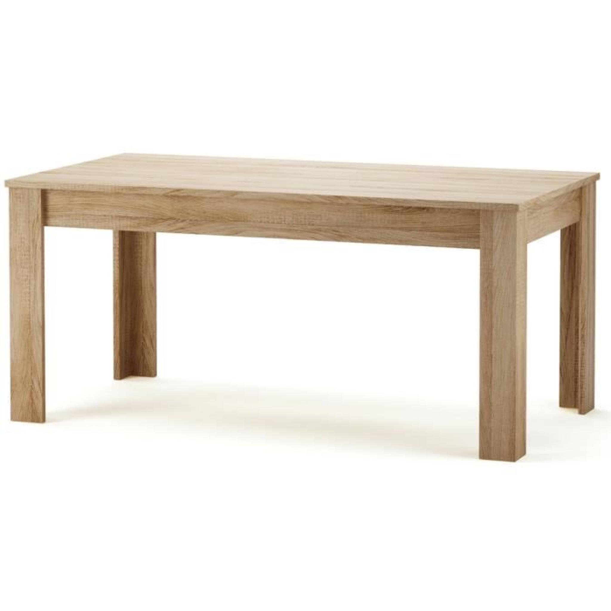 Table à manger rectangulaire en bois, 160 x 90 cm NAXIS Coloris chêne brossé