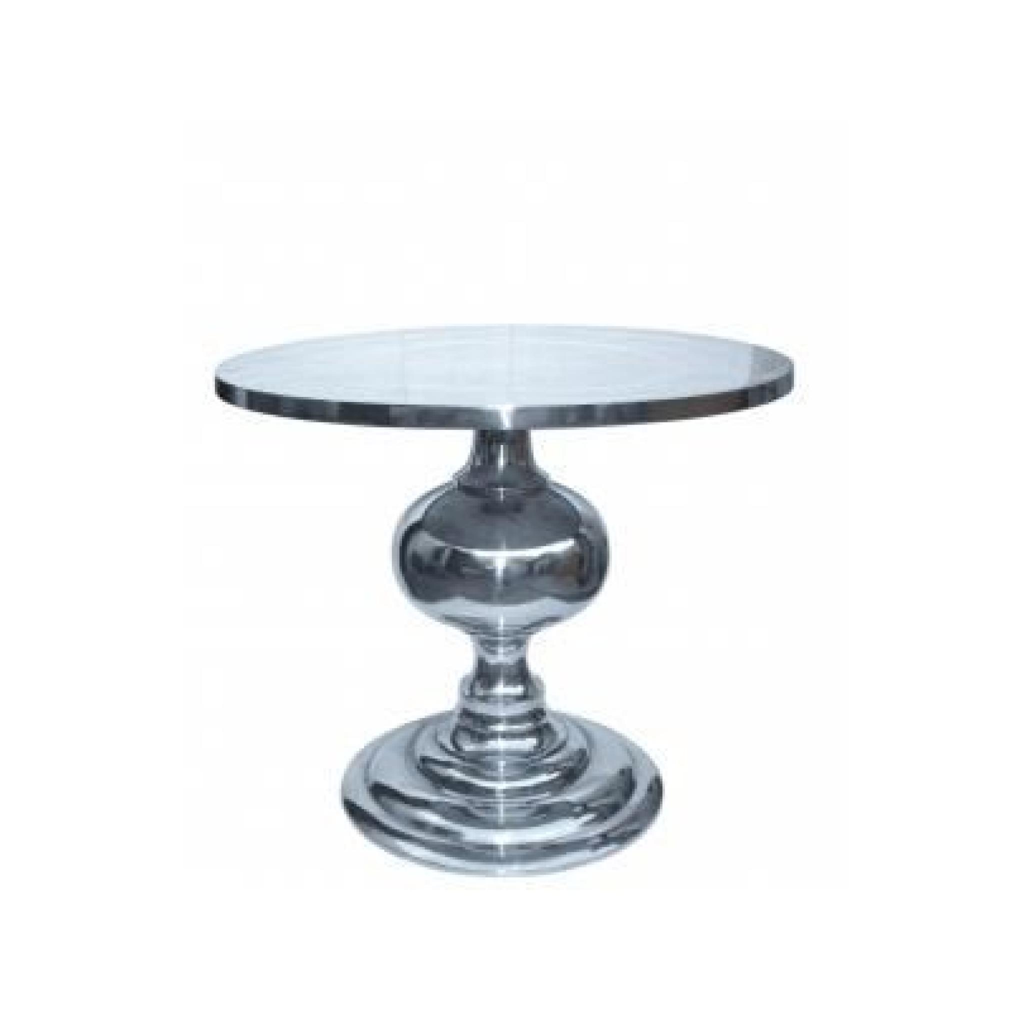 Table à manger ronde MEGARA - Aluminium - 4 couver