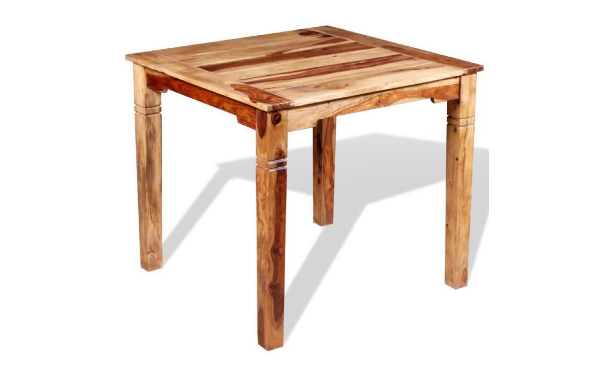 table à manger table pour jardin en bois de sheesham massif 82 x 80 x 76 cm