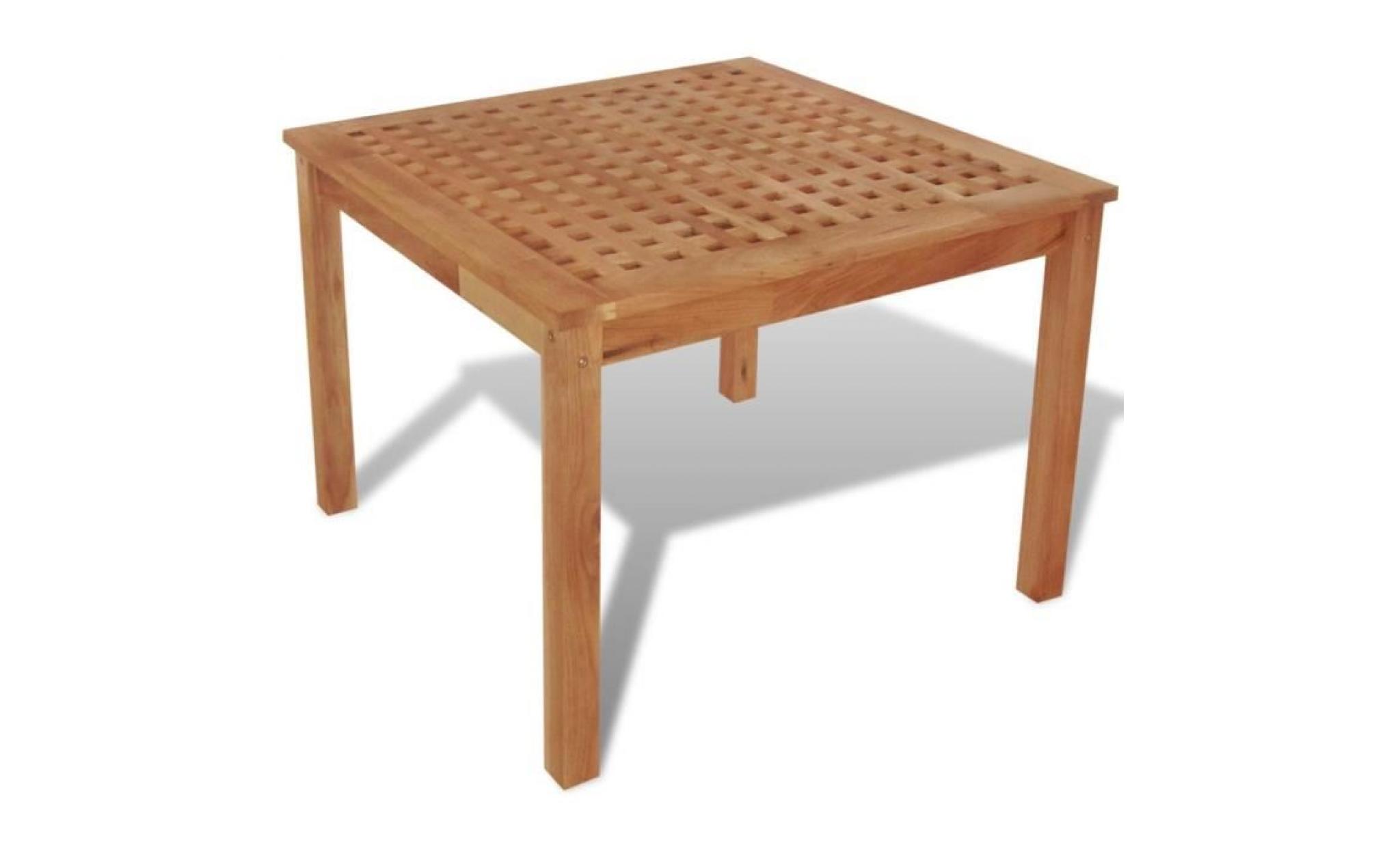 table auxiliaire 60 x 60 x 45 cm bois de noyer massif pas cher