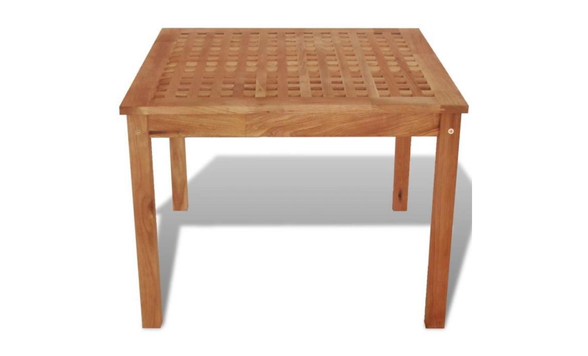 table auxiliaire 60 x 60 x 45 cm bois de noyer massif brun pas cher