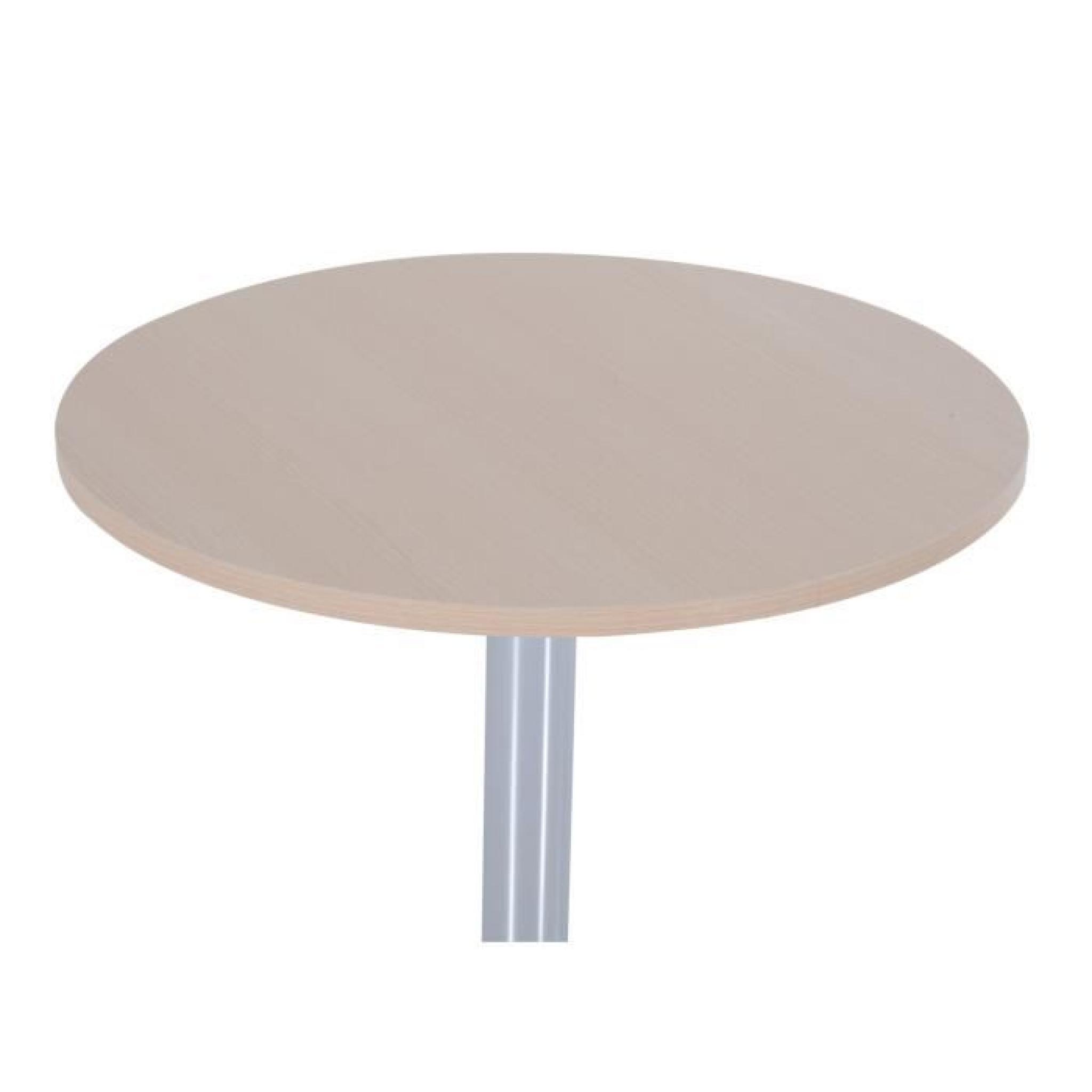 Table bar bistrot table à manger cylindrique beau design MDF fer galvanisé Φ60x66H cm noir neuf 02BK pas cher