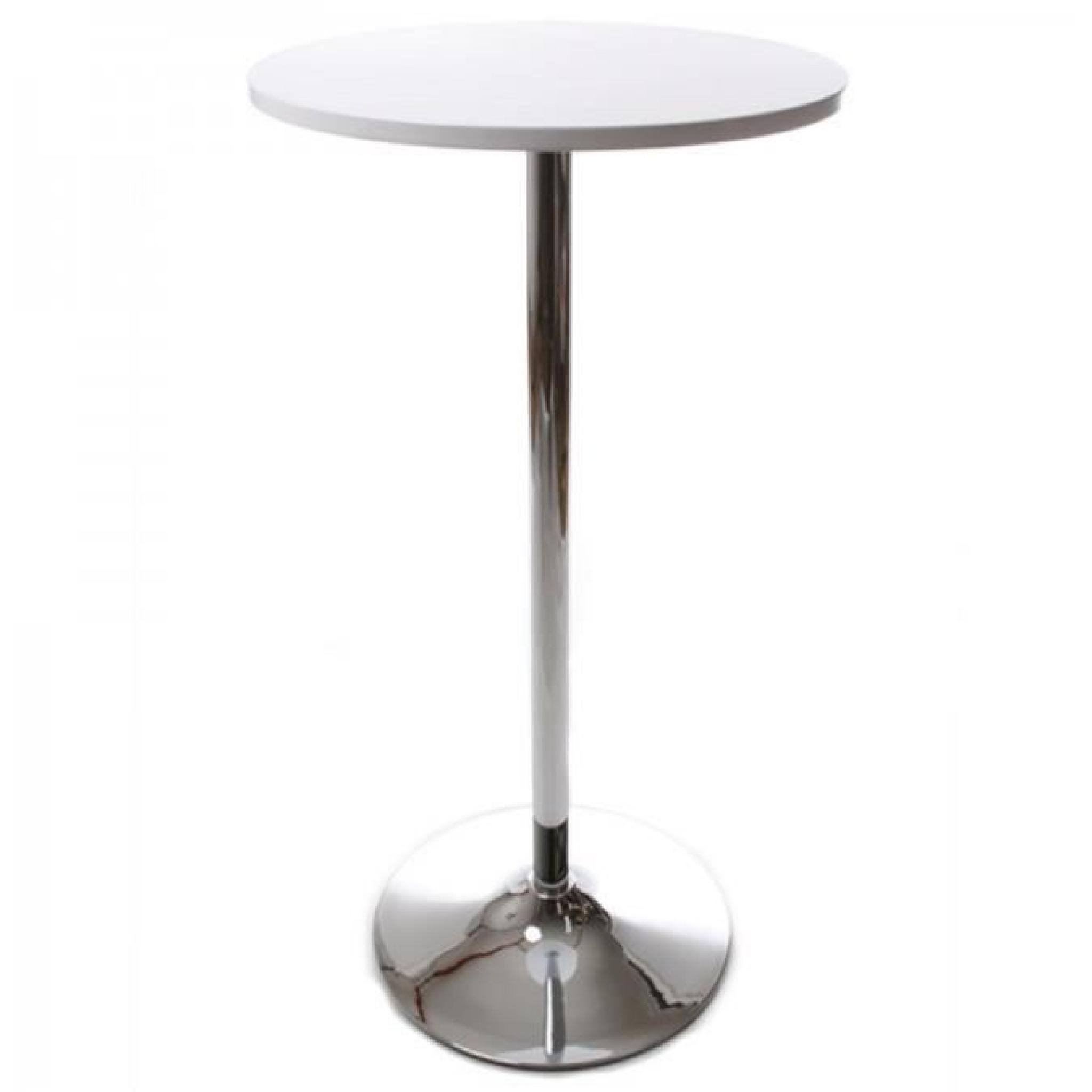 Table bar design LILA en bois de couleur blanche