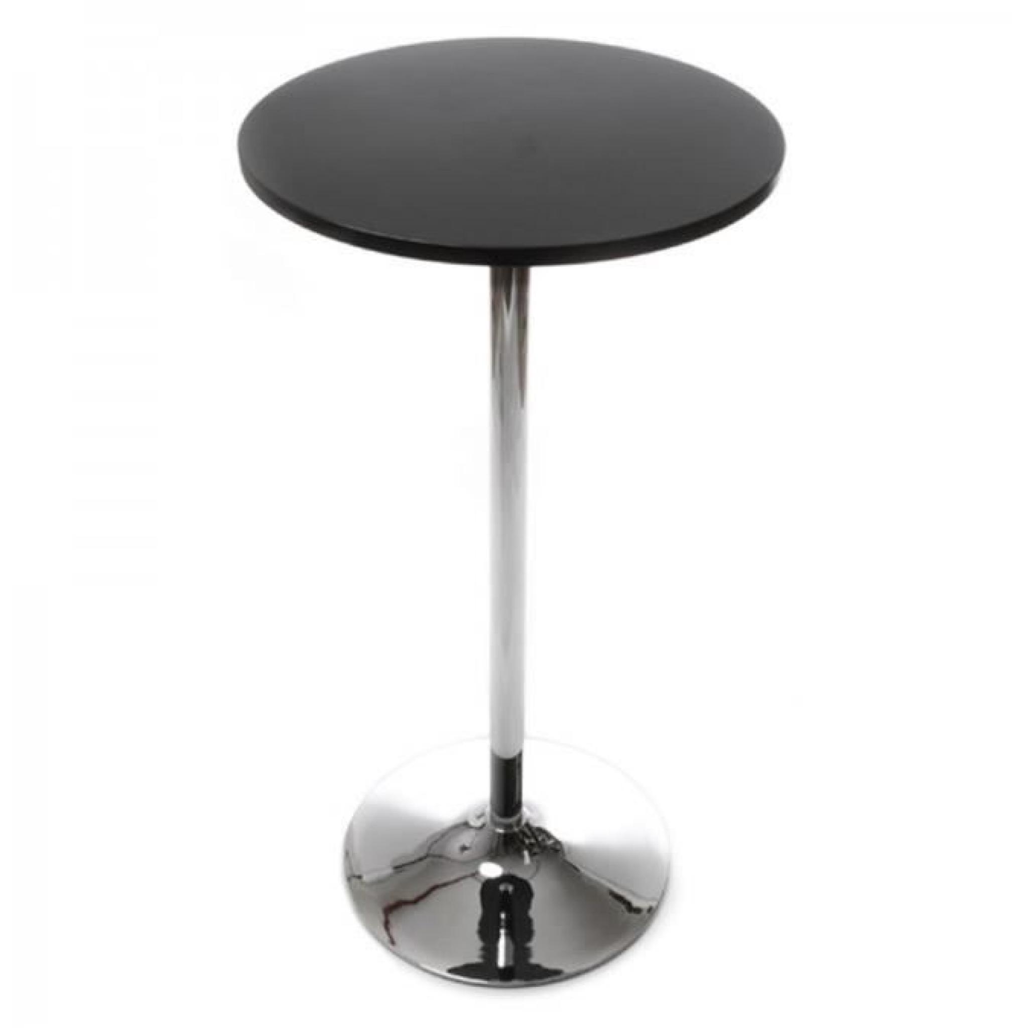 Table bar design LILA en bois de couleur noire