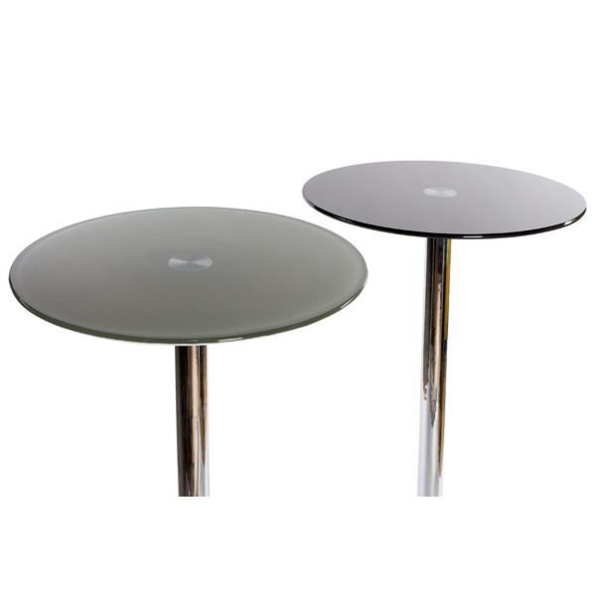 Table bar design en verre de couleur noire BT00040