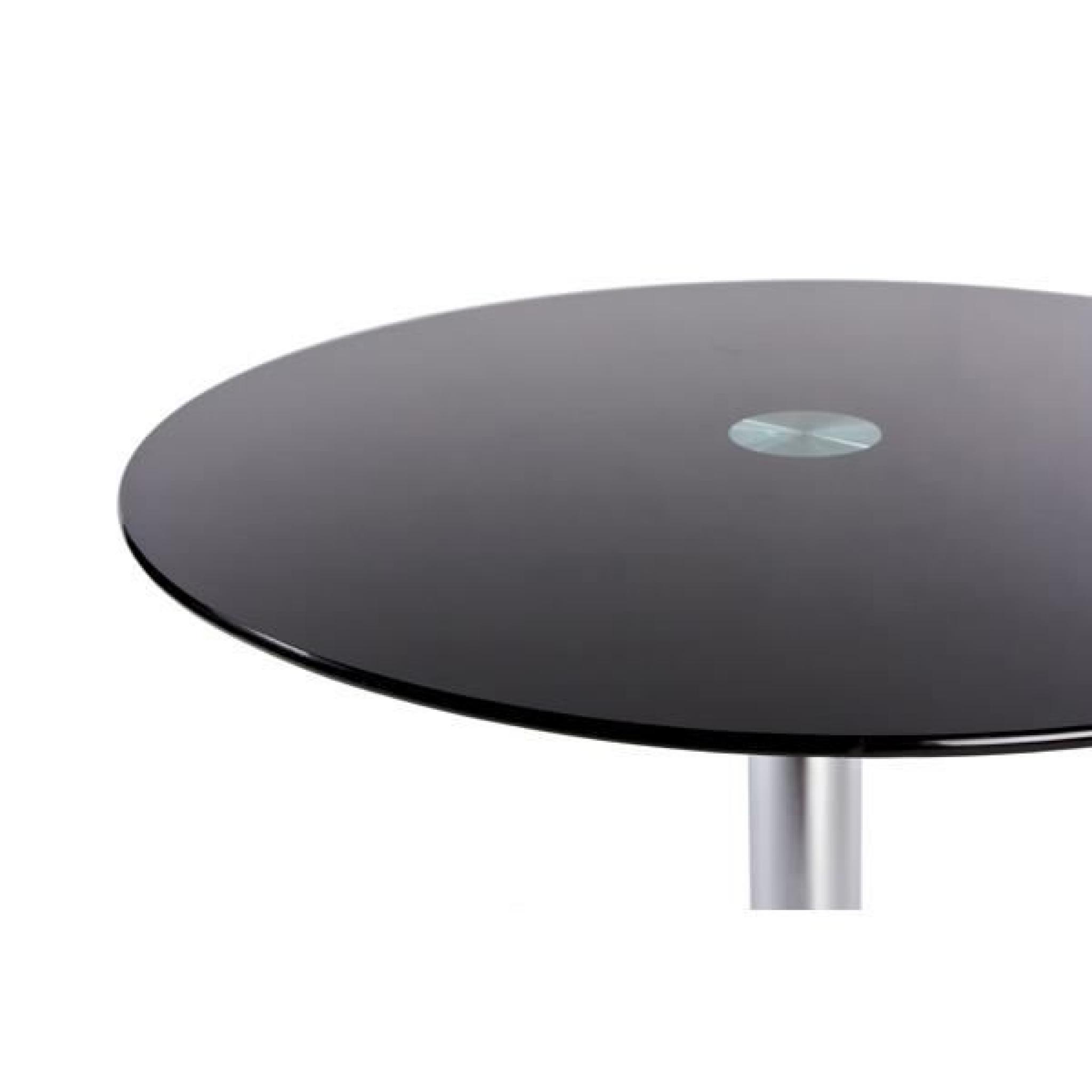 Table bar design en verre de couleur noire BT00040 pas cher