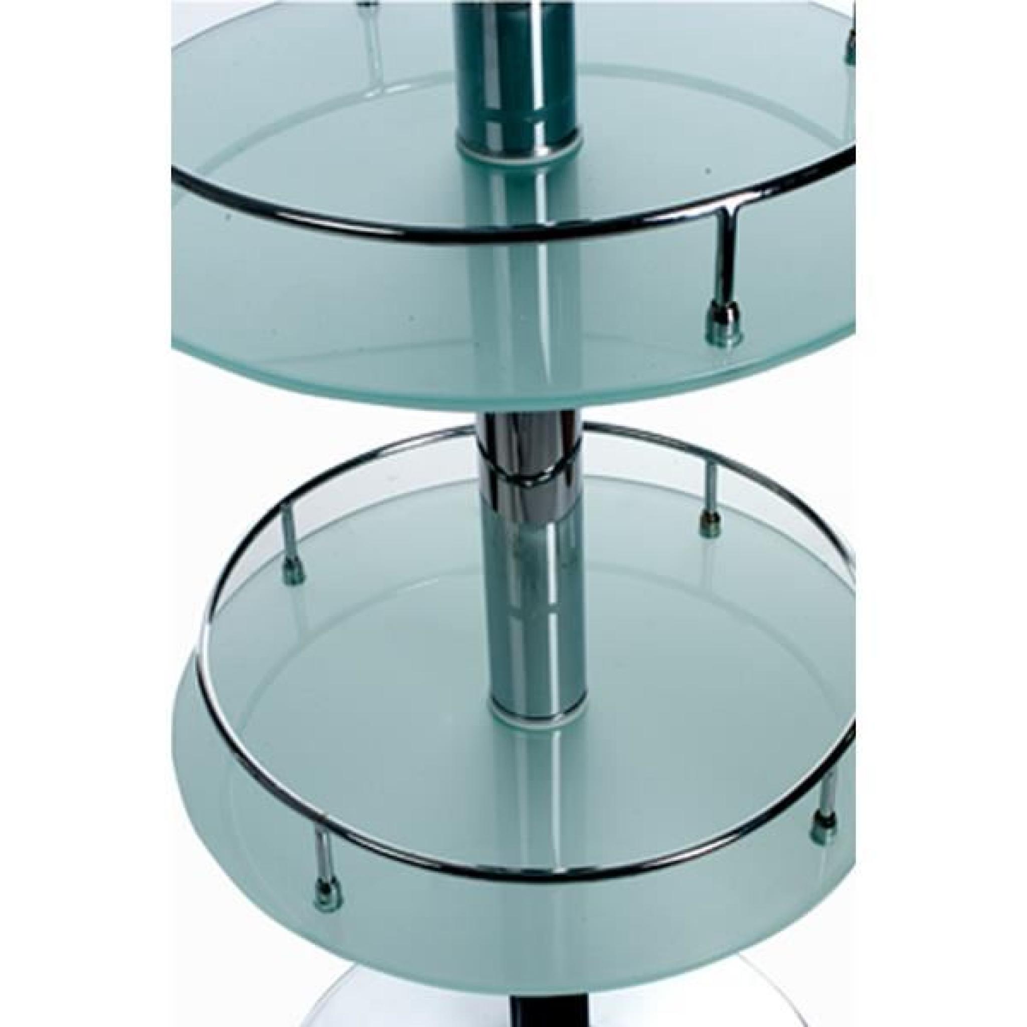 Table bar design en verre de couleur transparente