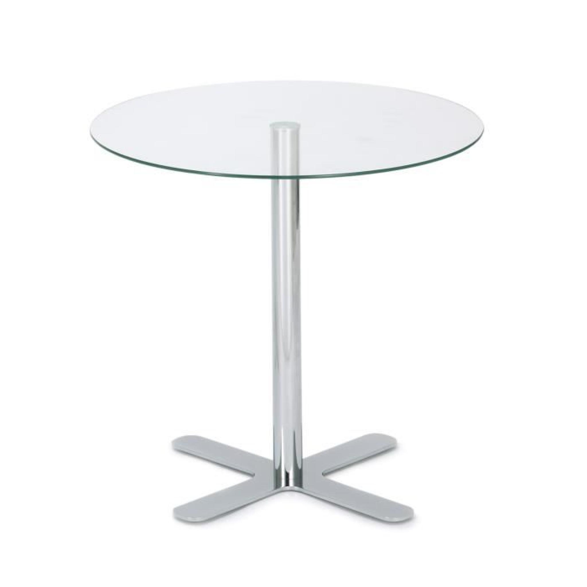 Table bar en métal chromé ronde, Dim: H50 x L50 x D50 cm - . Table bar en métal chromé ronde.