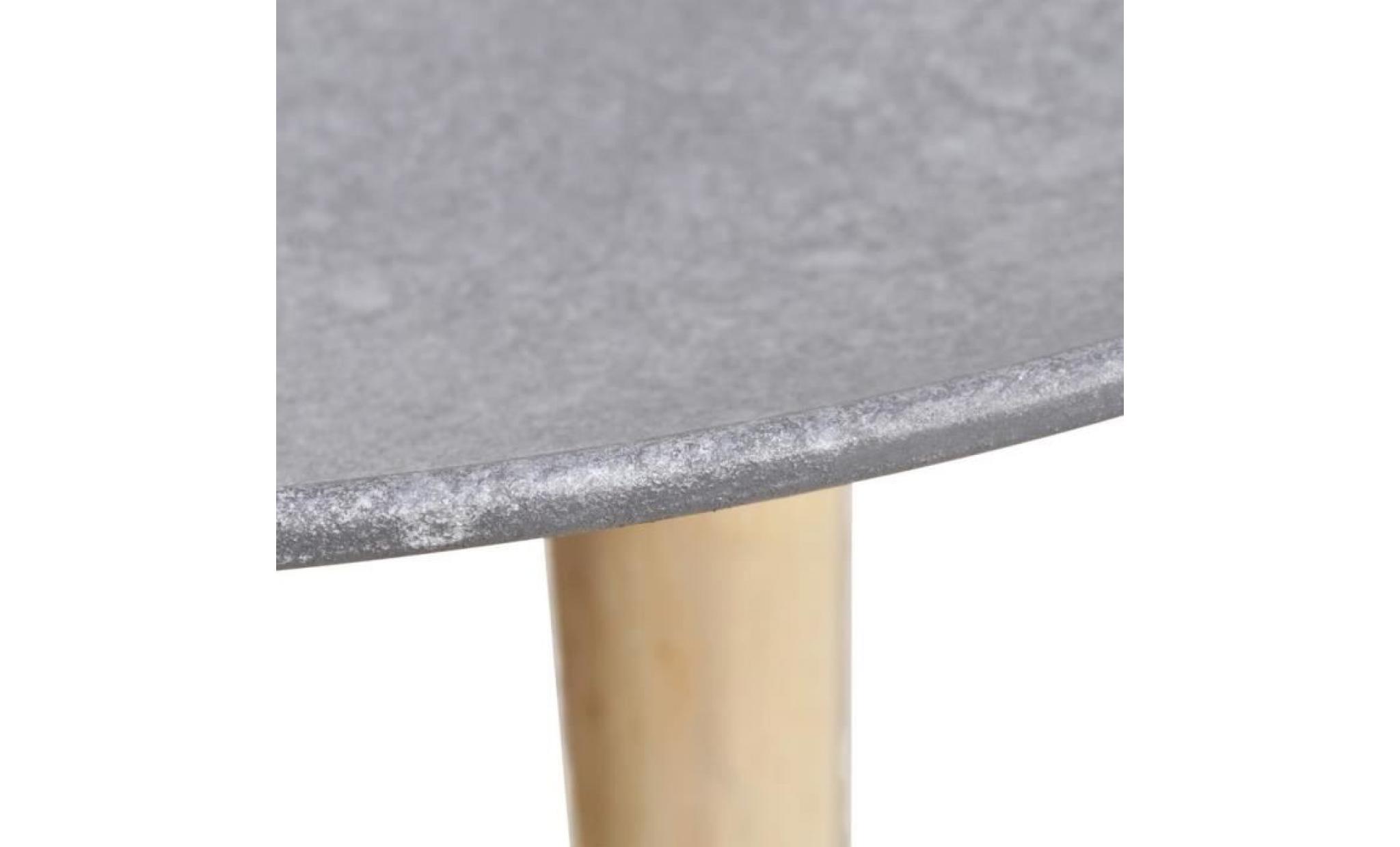 table basse 2 pcs 55 cm et 44 cm gris cement pas cher