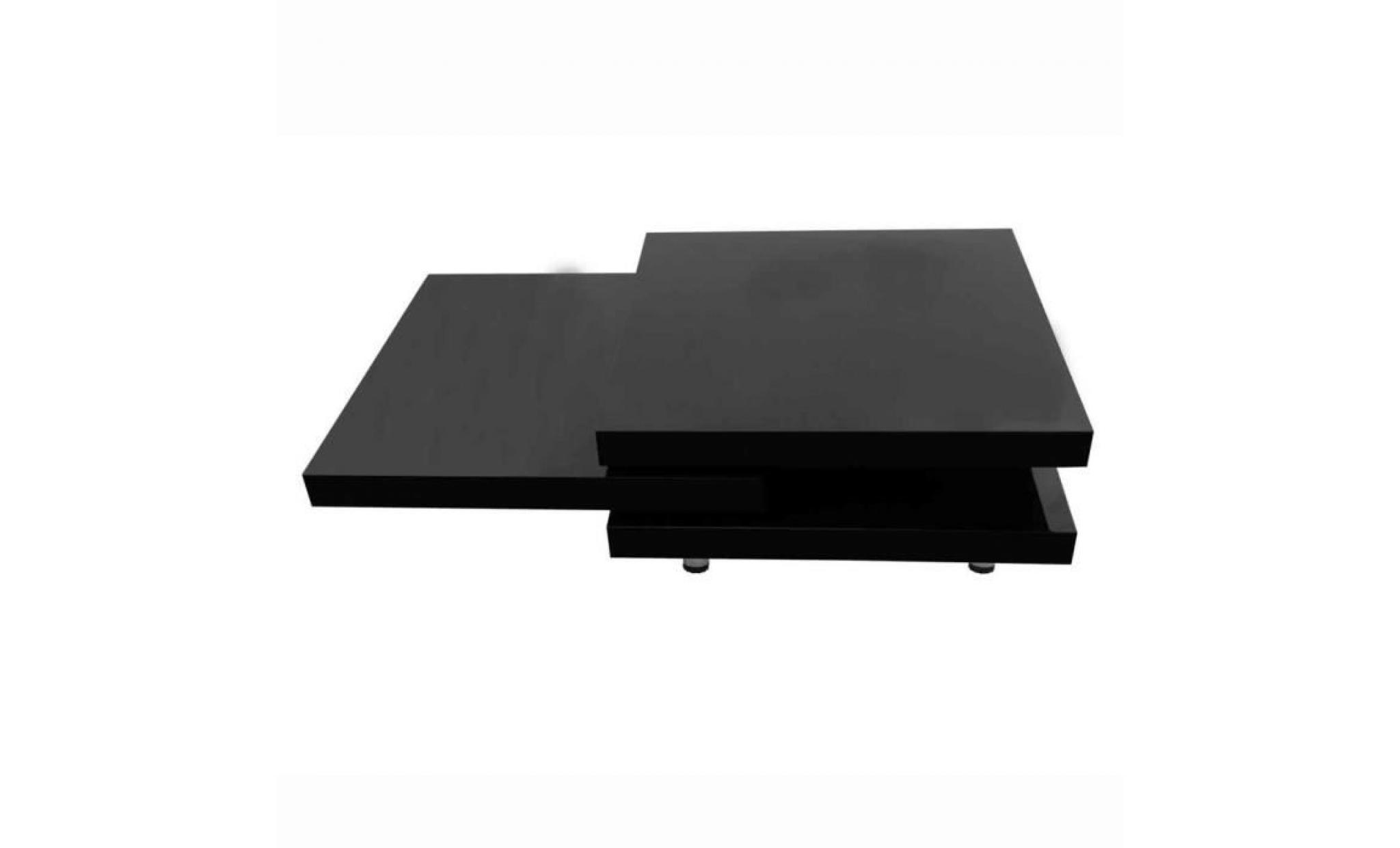table basse 3 étagères noir brillant design unique extensibles table basse de salon salle pas cher
