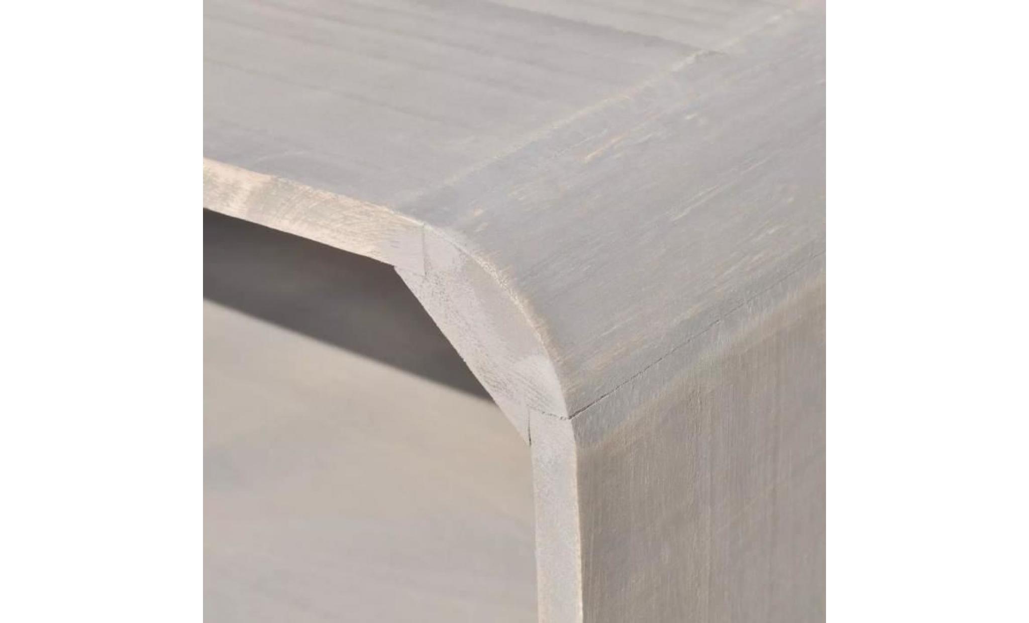 table basse 90x55,5x38,5 cm bois gris pas cher