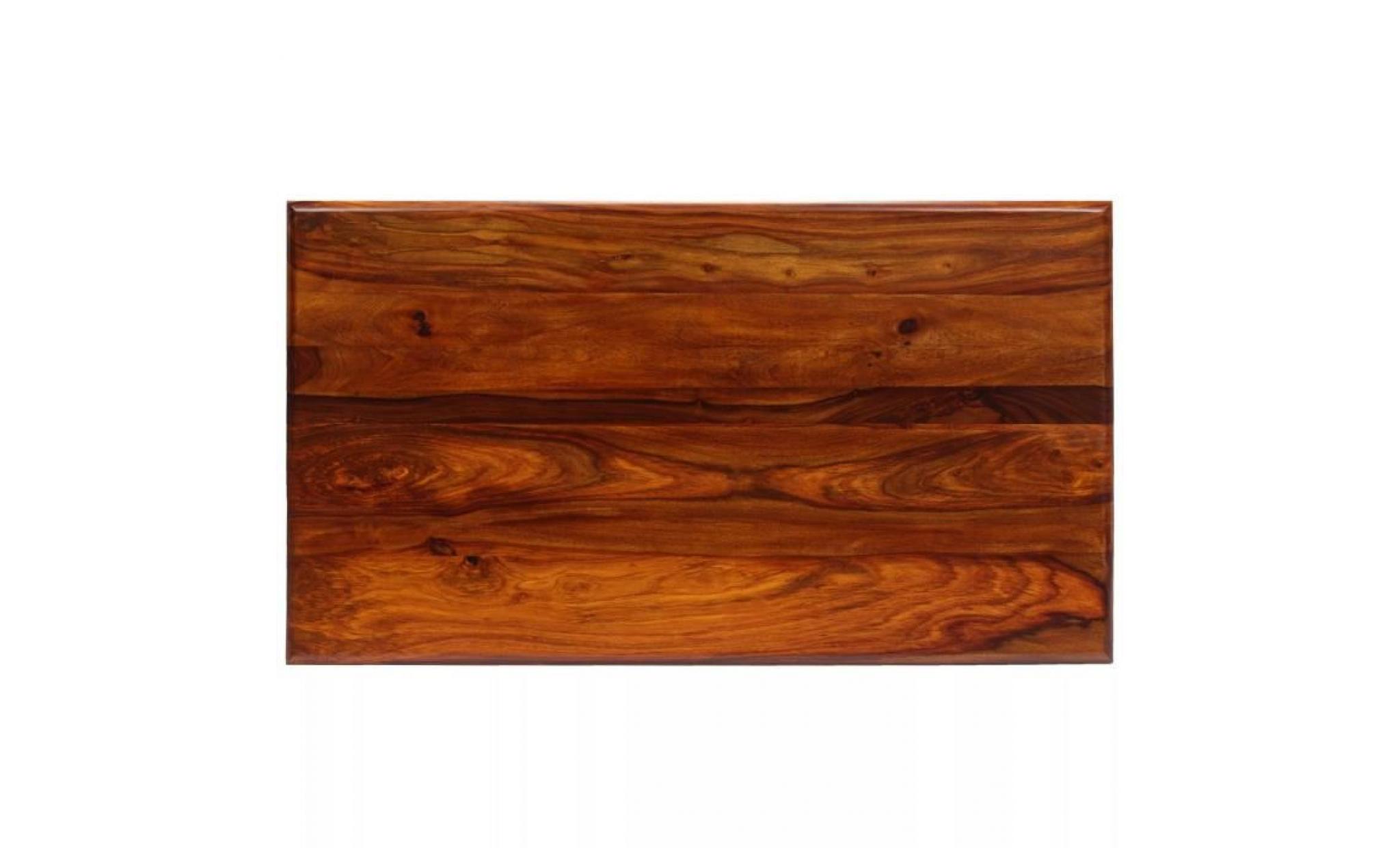 table basse avec pieds bouclés bois de sesham 110 x 60 x 39 cm pas cher