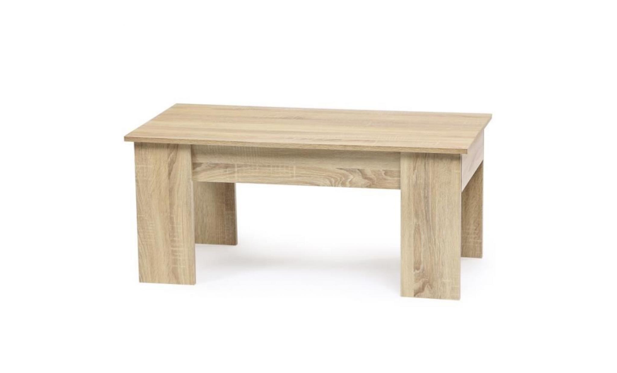 table basse avec plateau relevable bois imitation hêtre 106,000000 pas cher
