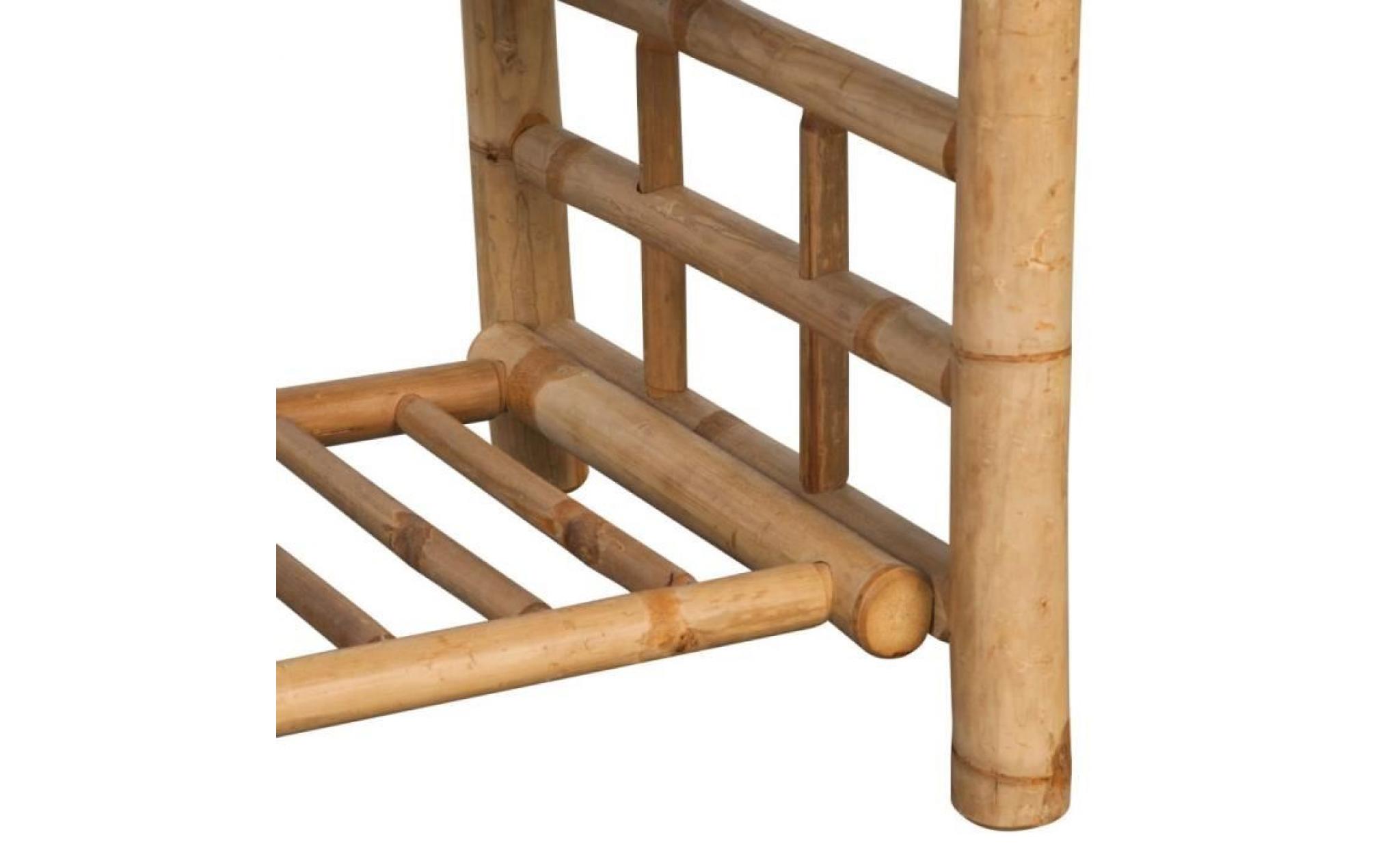 table basse bambou 90 x 50 x 45 cm brun pas cher