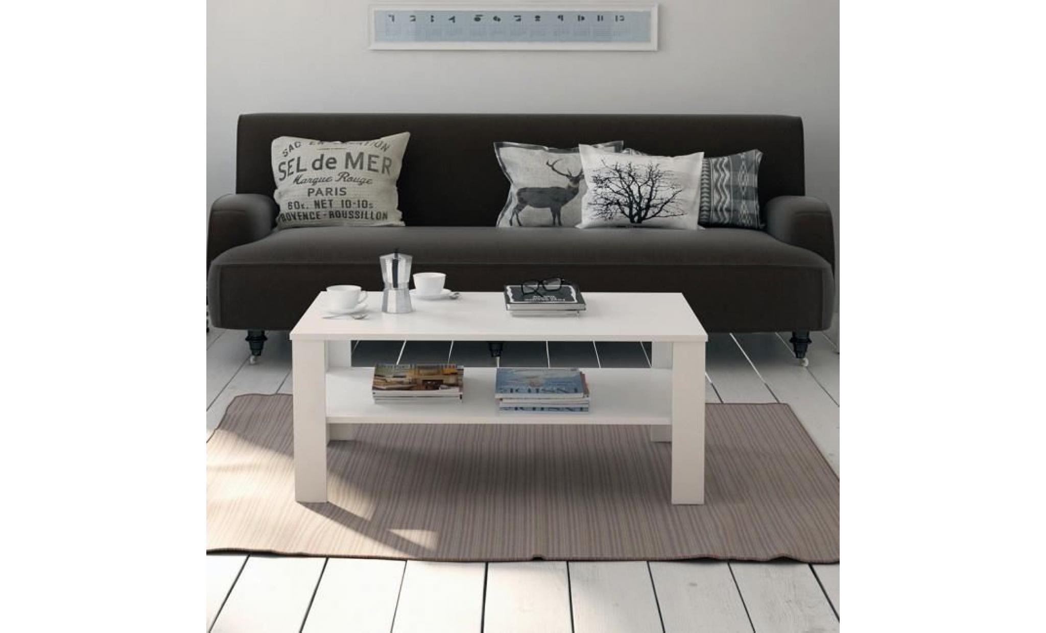 table basse blanche mat