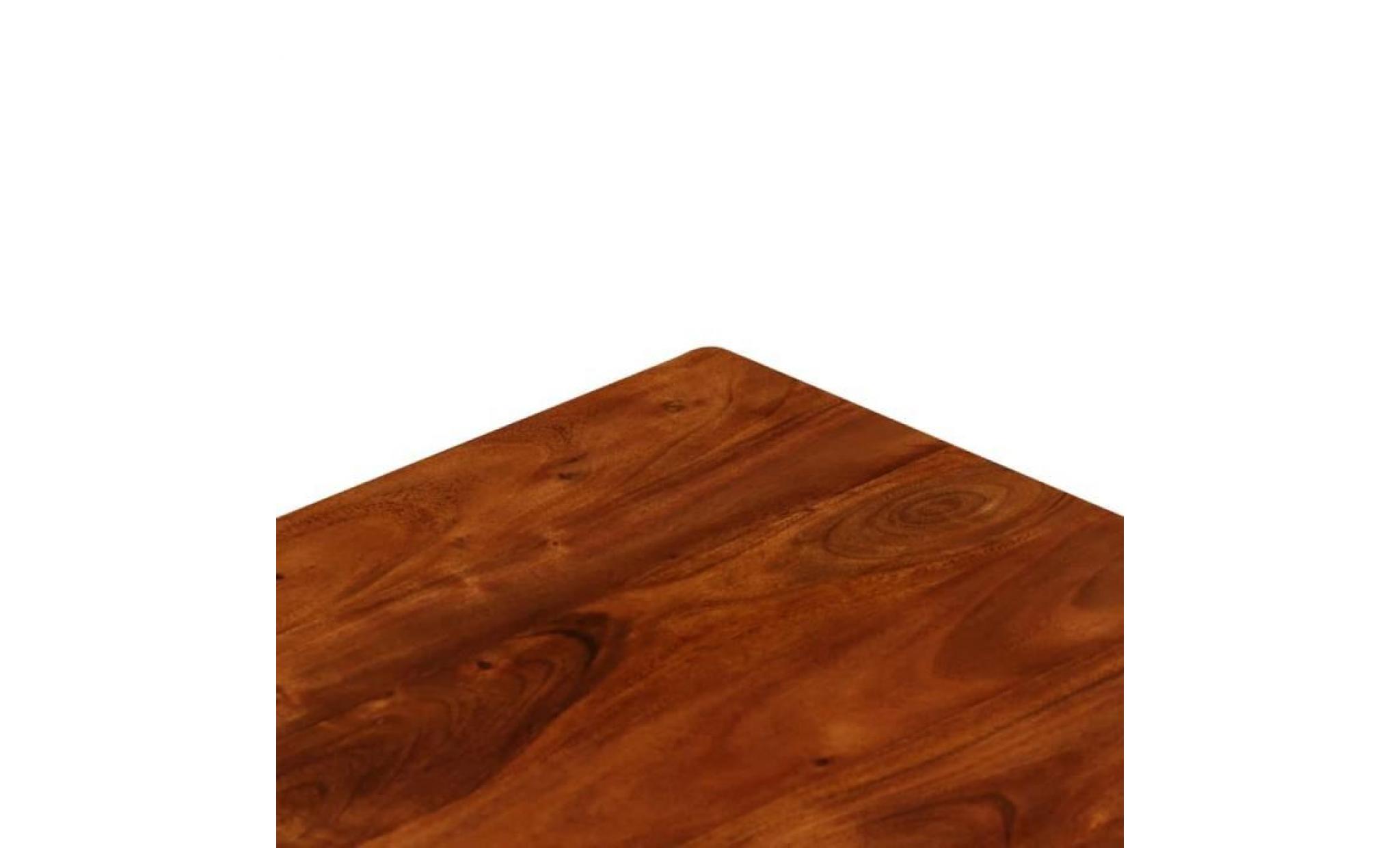 table basse bois d'acacia et finition en sesham 100x50x30 cm pas cher