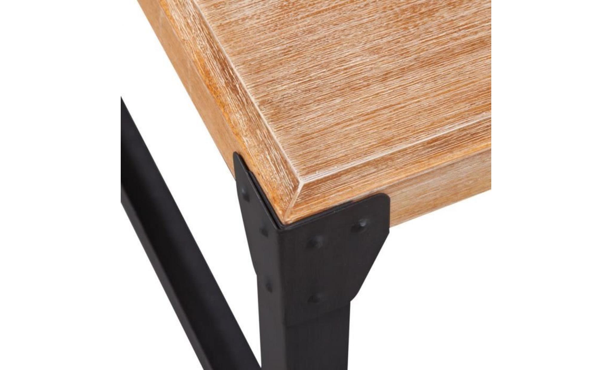 table basse bois d'acacia massif 100 x 60 x 45 cm pas cher