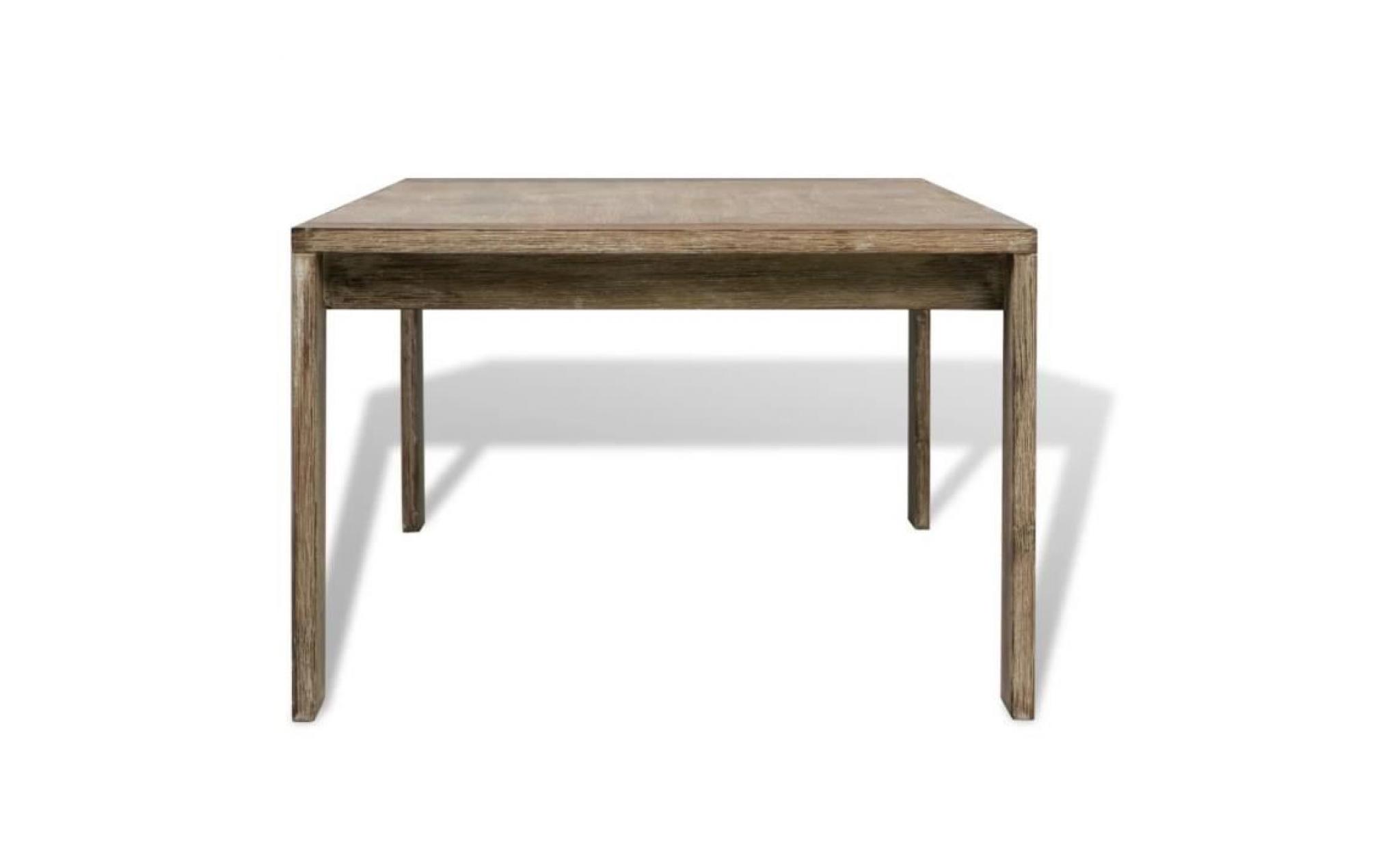 table basse bois d'acacia massif brossé 110 x 60 x 40 cm table basse scandinave table de chevet pas cher
