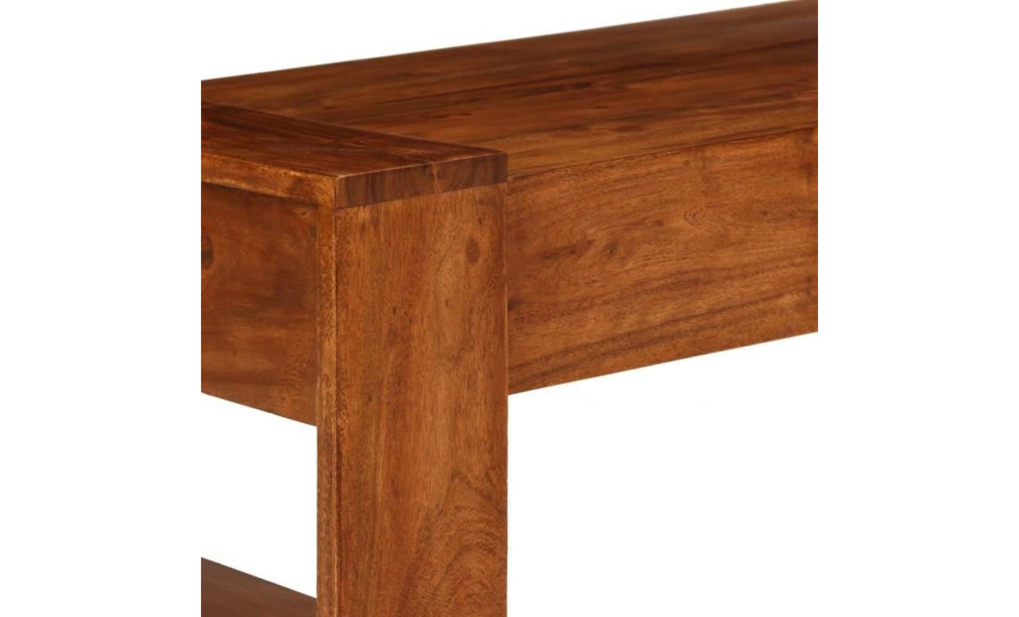 table basse bois d'acacia solide 100 x 50 x 30 cm marron pas cher