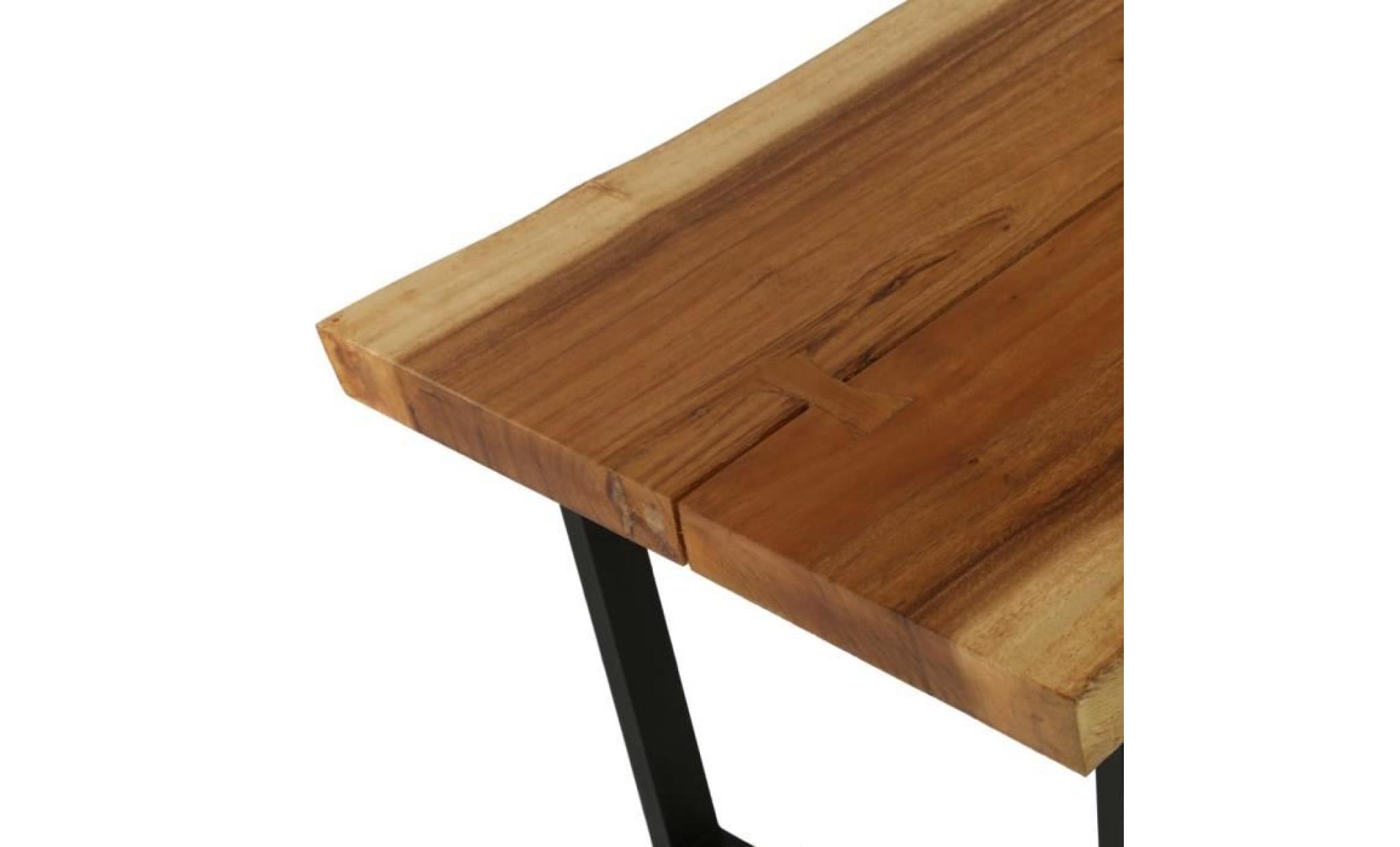 table basse bois d'arbre à pluie massif 102 x 56 x 41 cm pas cher