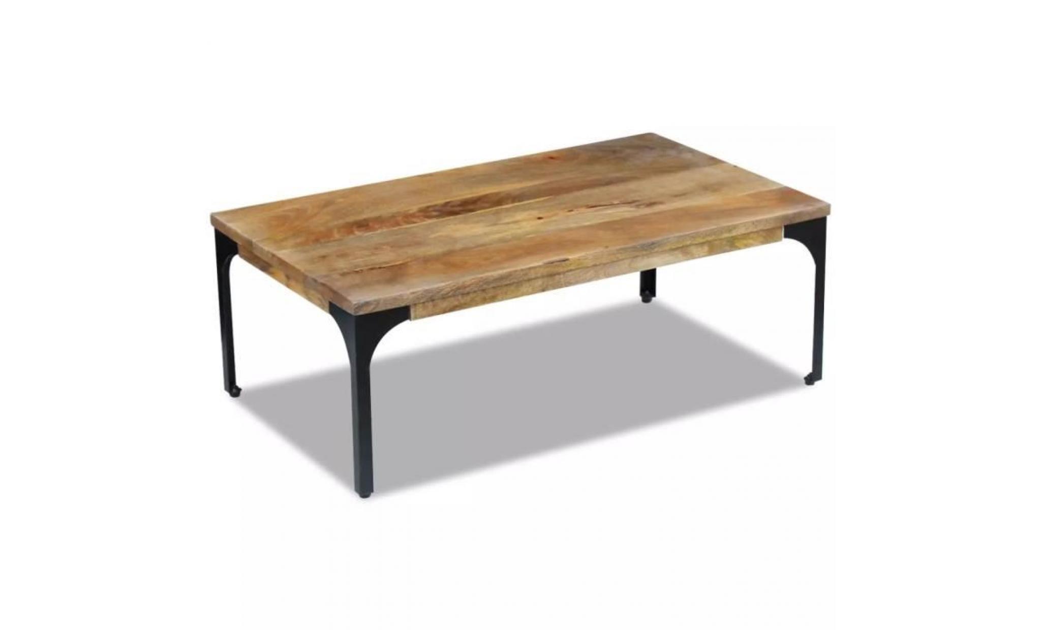 table basse bois de manguier 100 x 60 x 35 cm