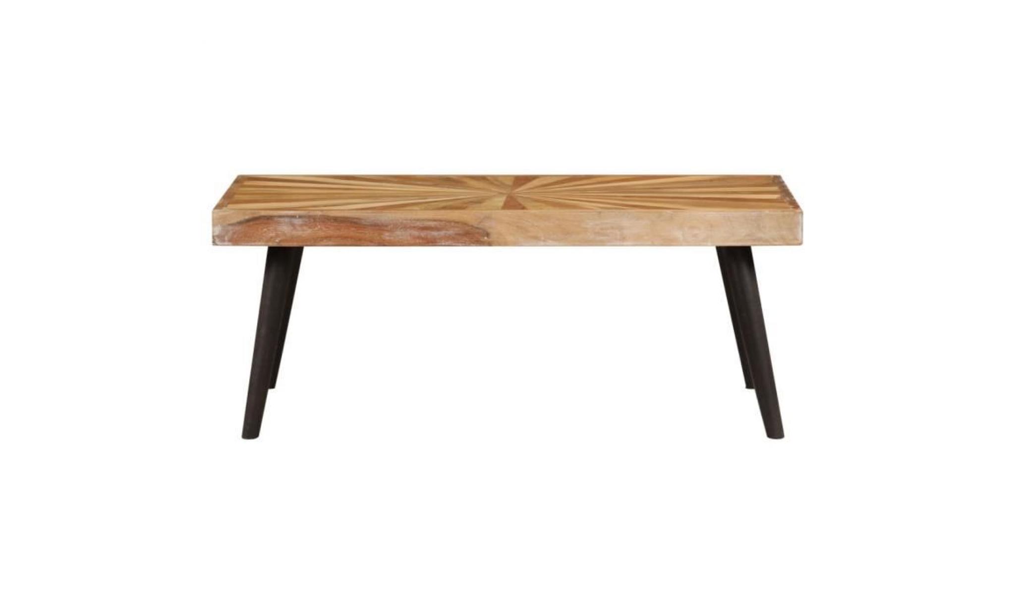 table basse bois de manguier massif 90 x 55 x 36 cm pas cher