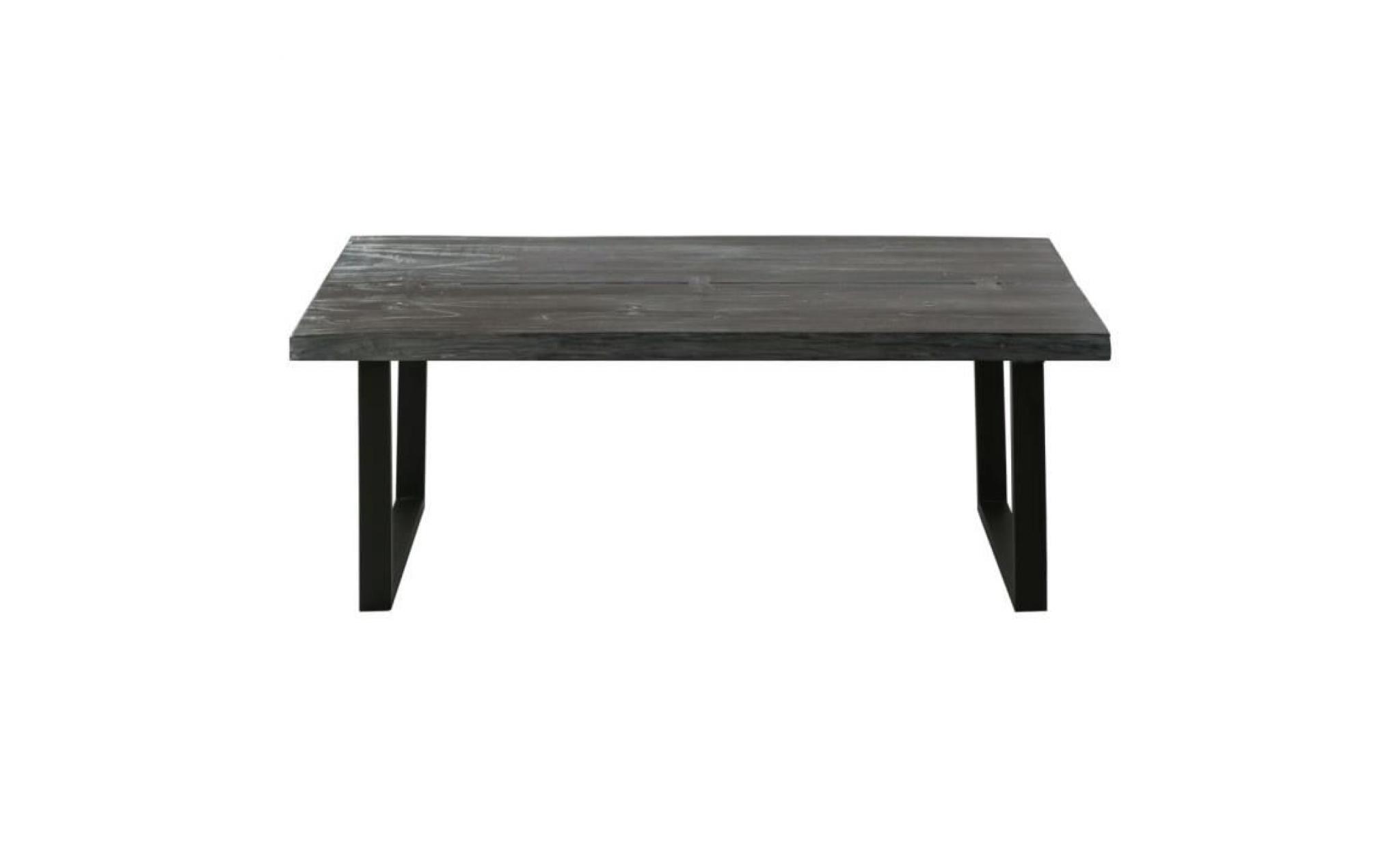 table basse bois de melia azedarach massif 102x56x41 cm gris pas cher