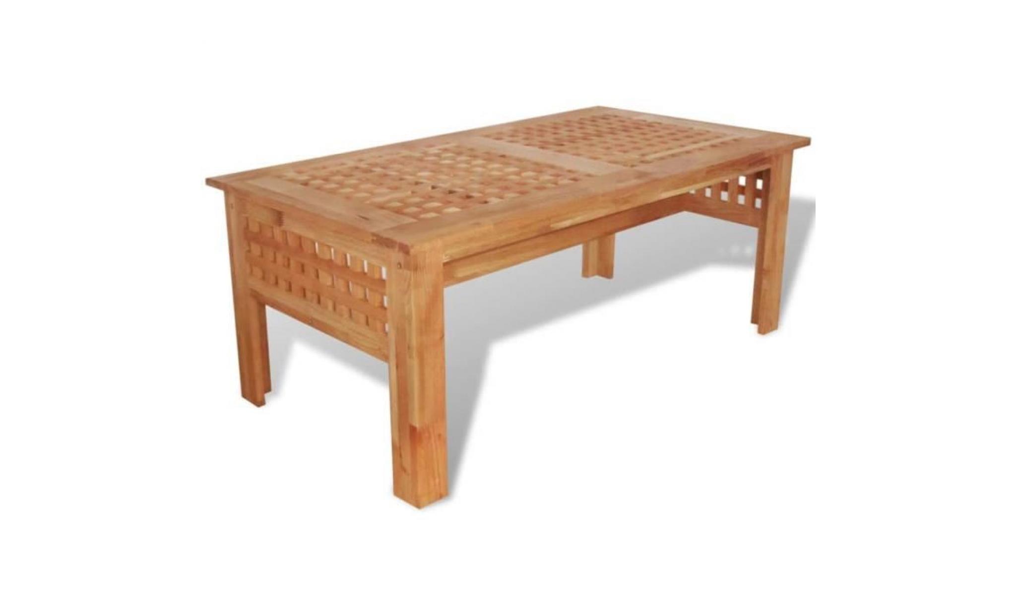 table basse bois de noyer massif 100 x 54 x 40 cm pas cher