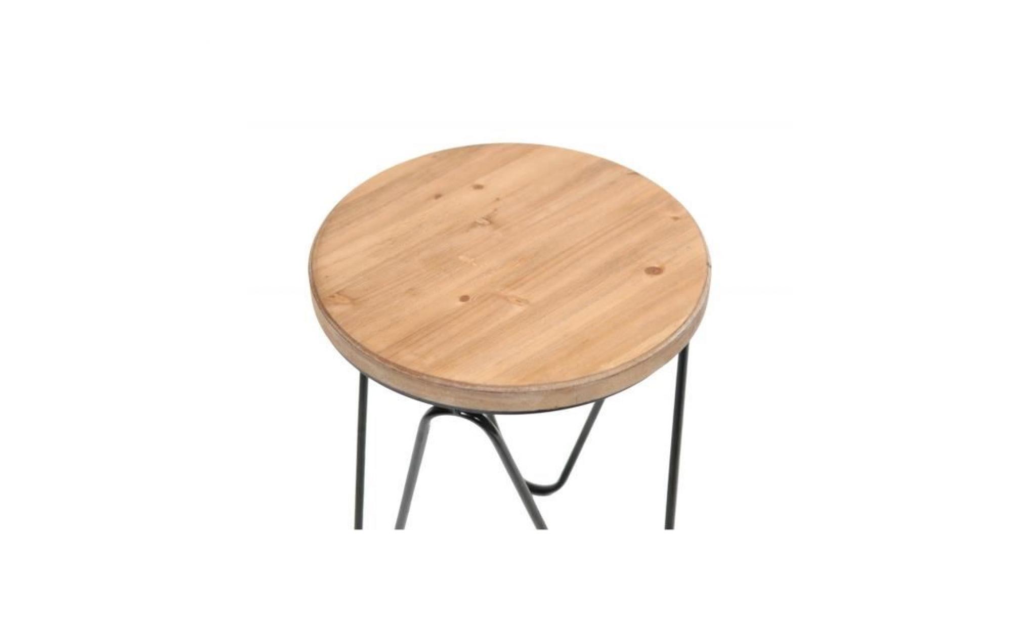 table basse bois et métal pas cher