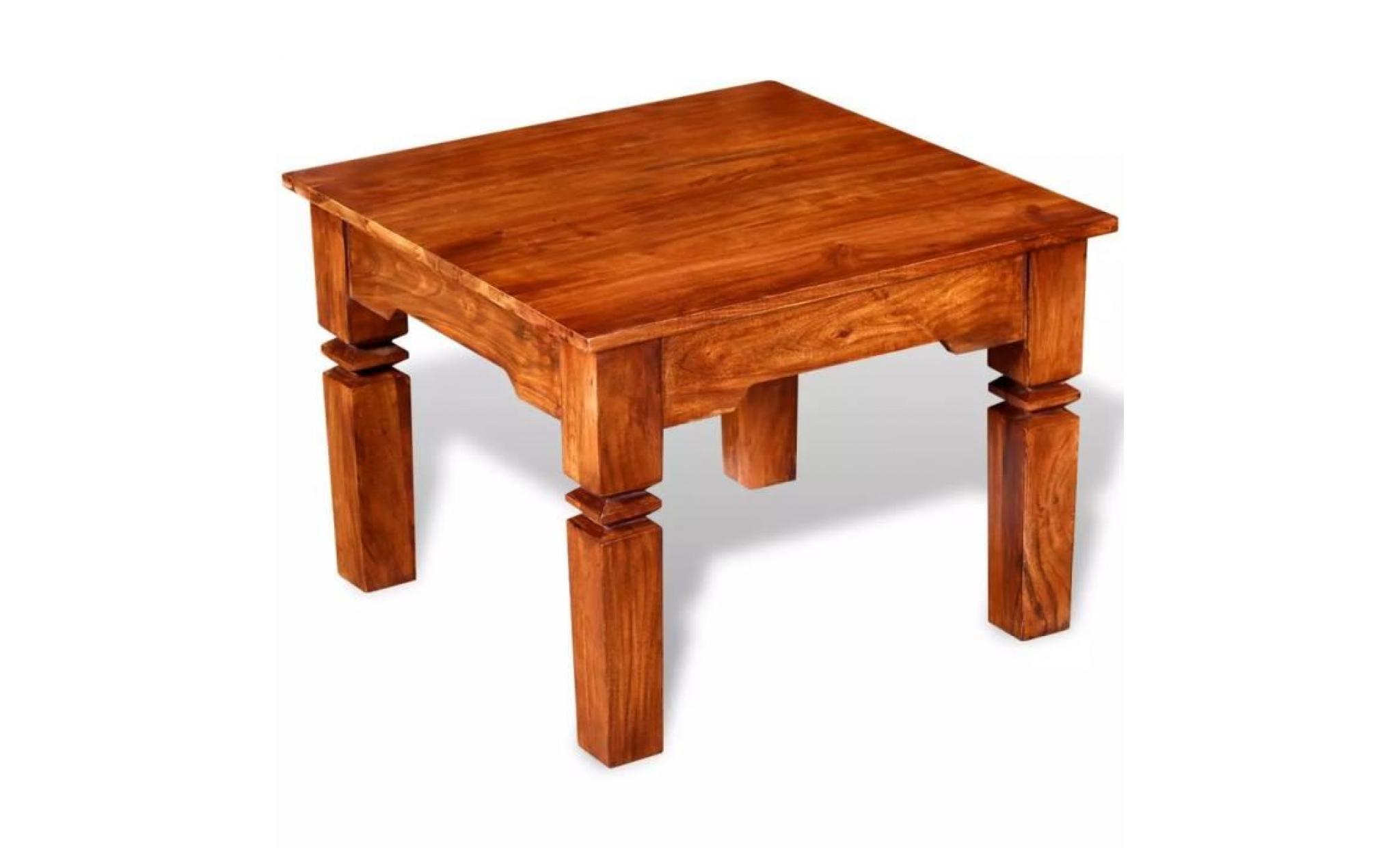 table basse bois massif 60 x 60 x 45 cm pas cher