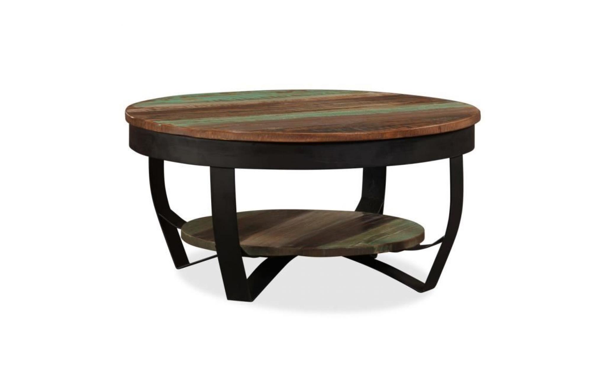 table basse bois massif de récupération 65 x 32 cm pas cher