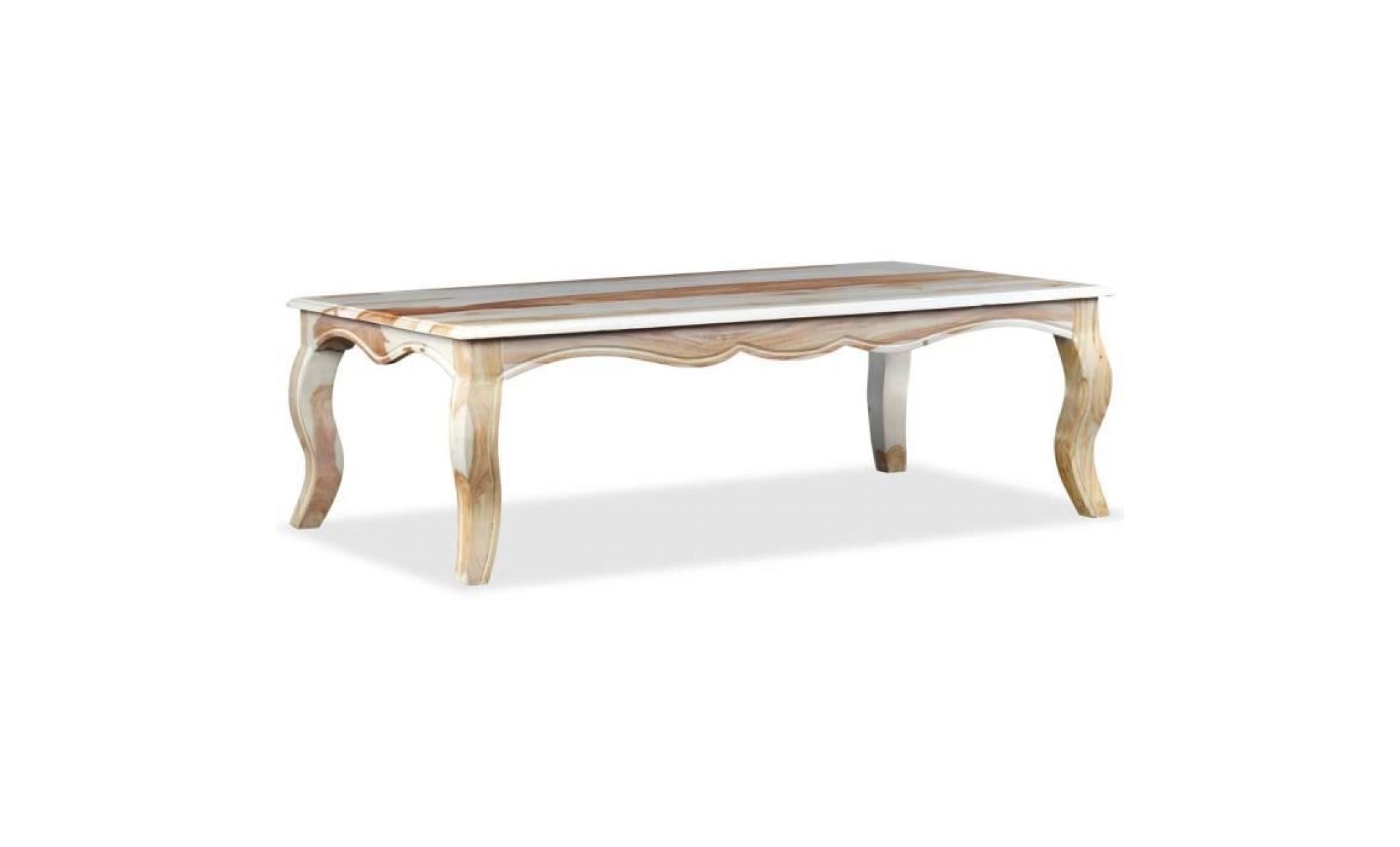 table basse bois massif de sesham 110 x 60 x 35 cm pas cher