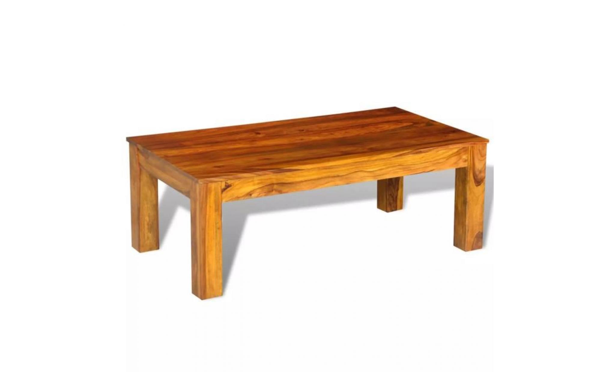 table basse bois massif de sesham 110 x 60 x 40 cm