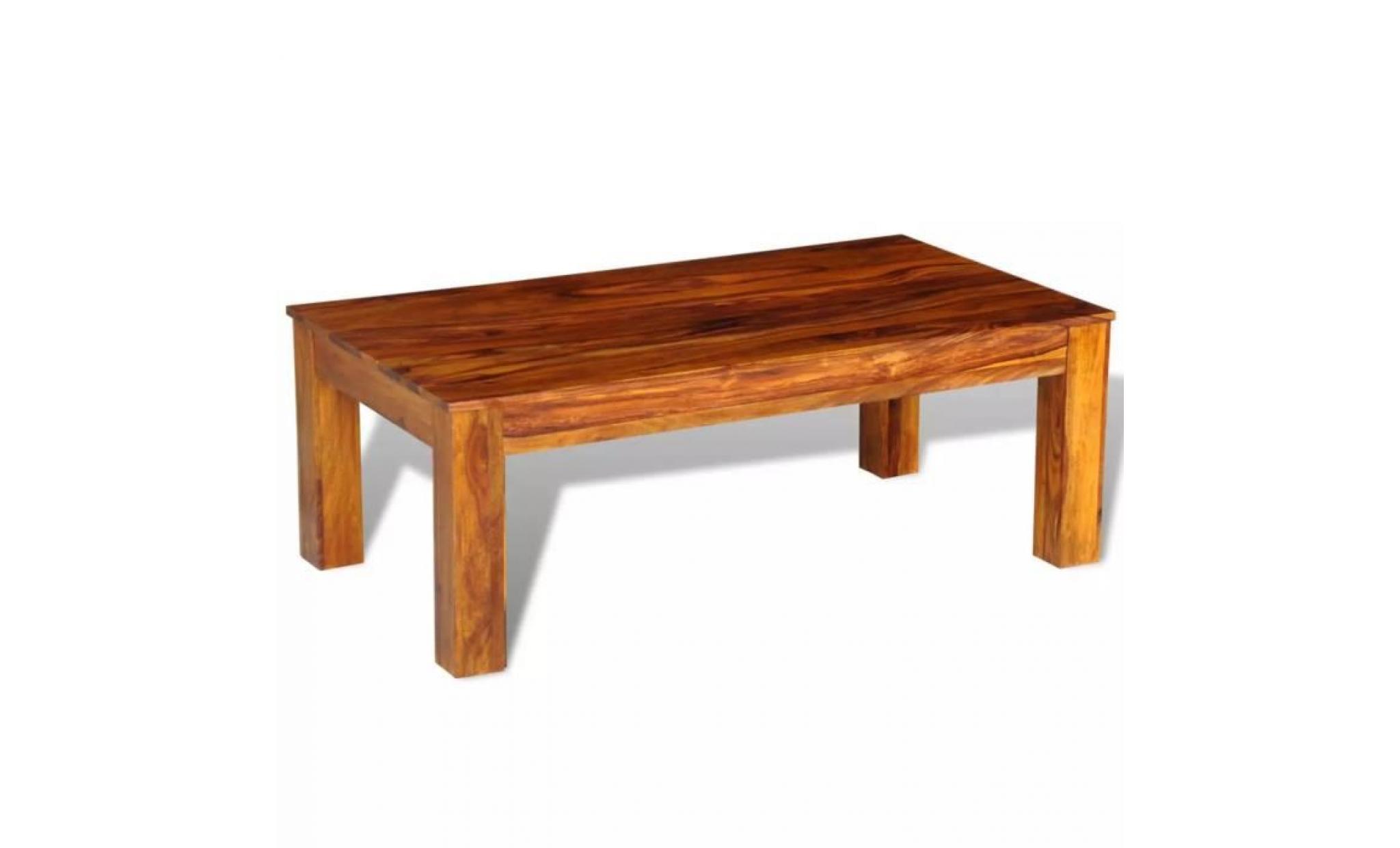 table basse bois massif de sesham 110 x 60 x 40 cm pas cher