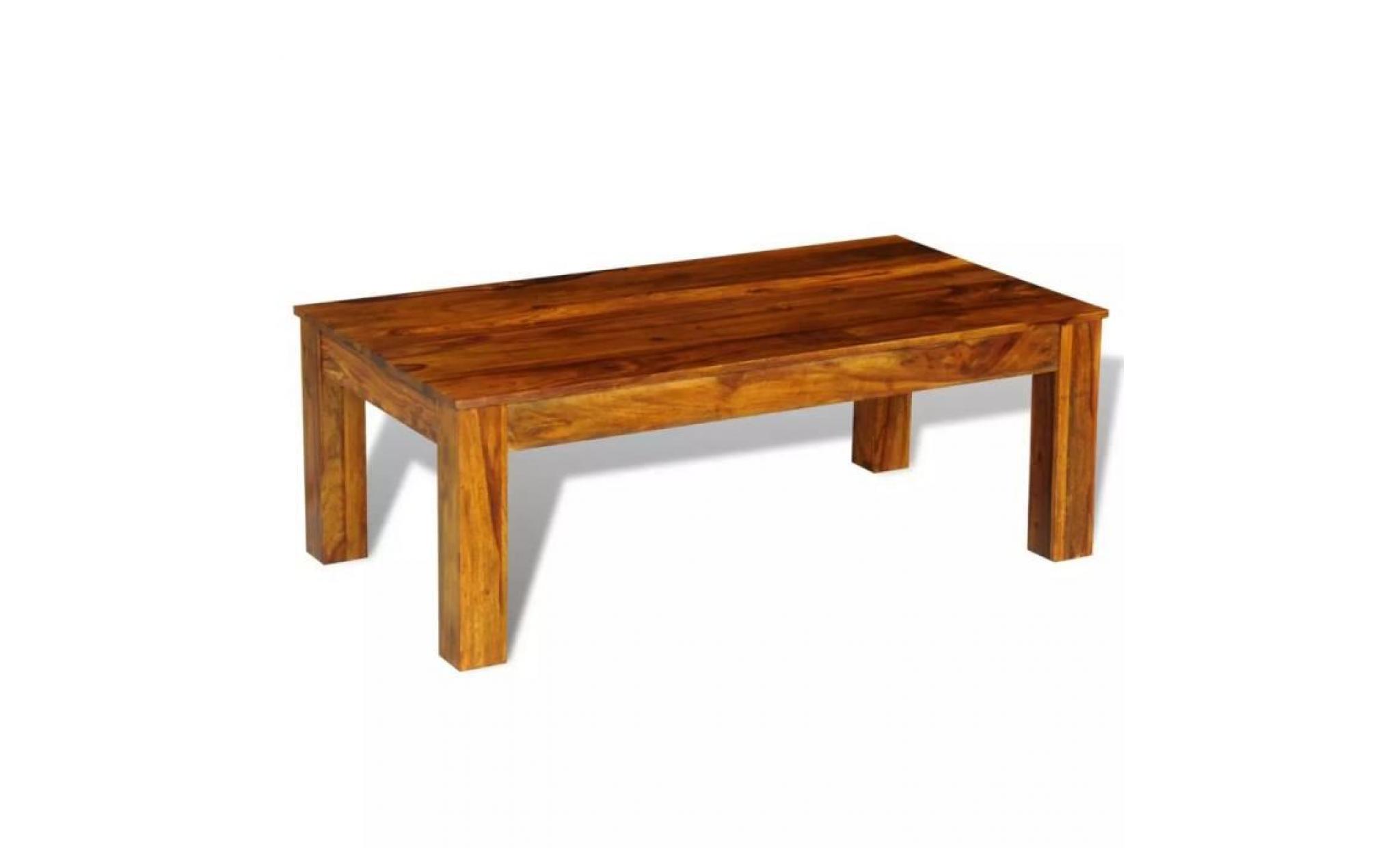 table basse bois massif de sesham 110 x 60 x 40 cm pas cher