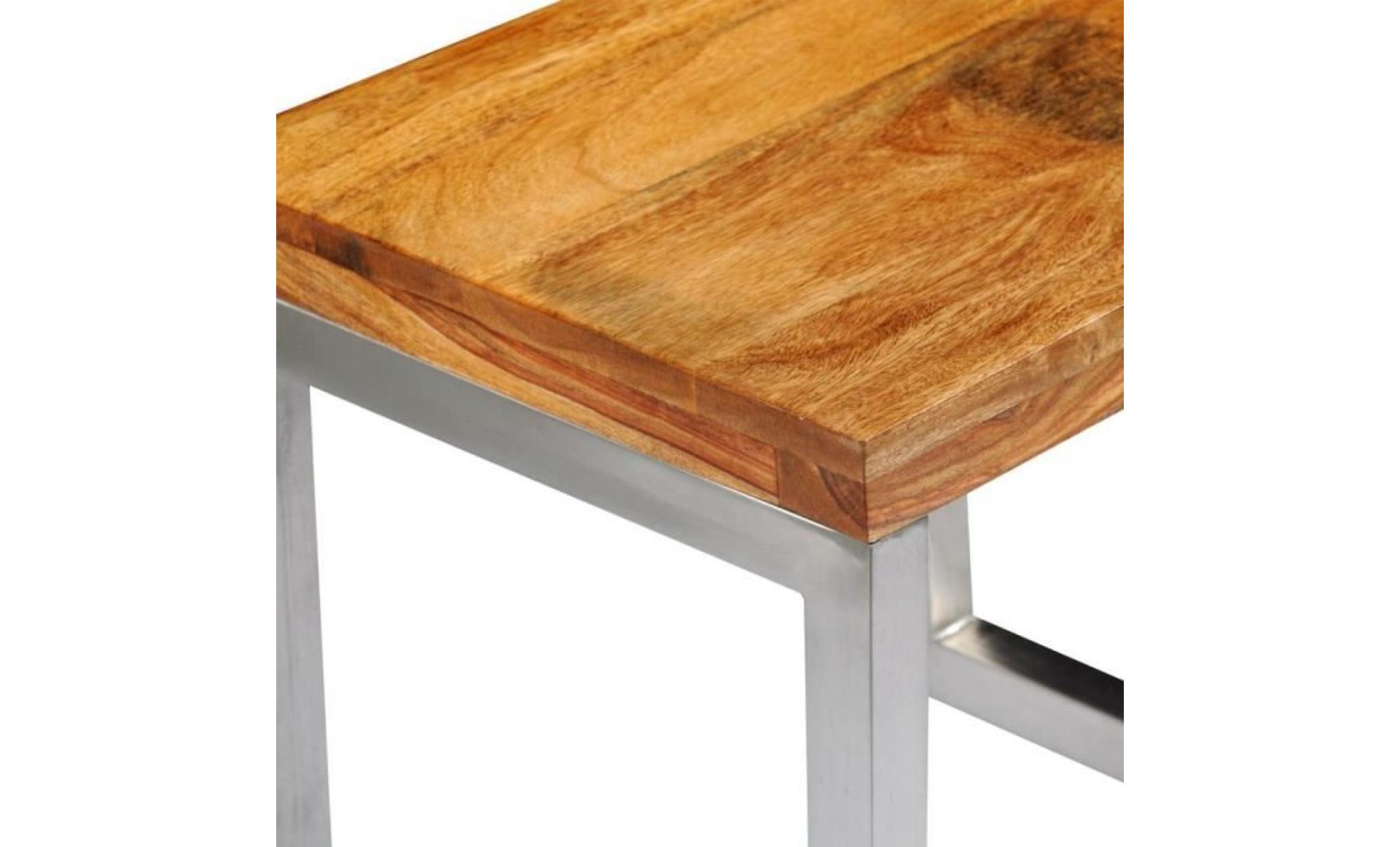 table basse bois massif de sesham pas cher