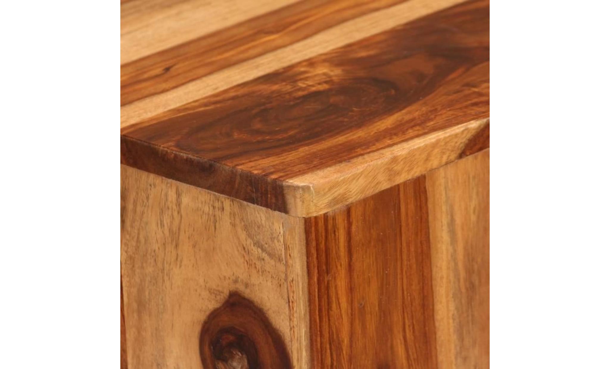 table basse bois massif de sesham 70 x 70 x 30 cm pas cher