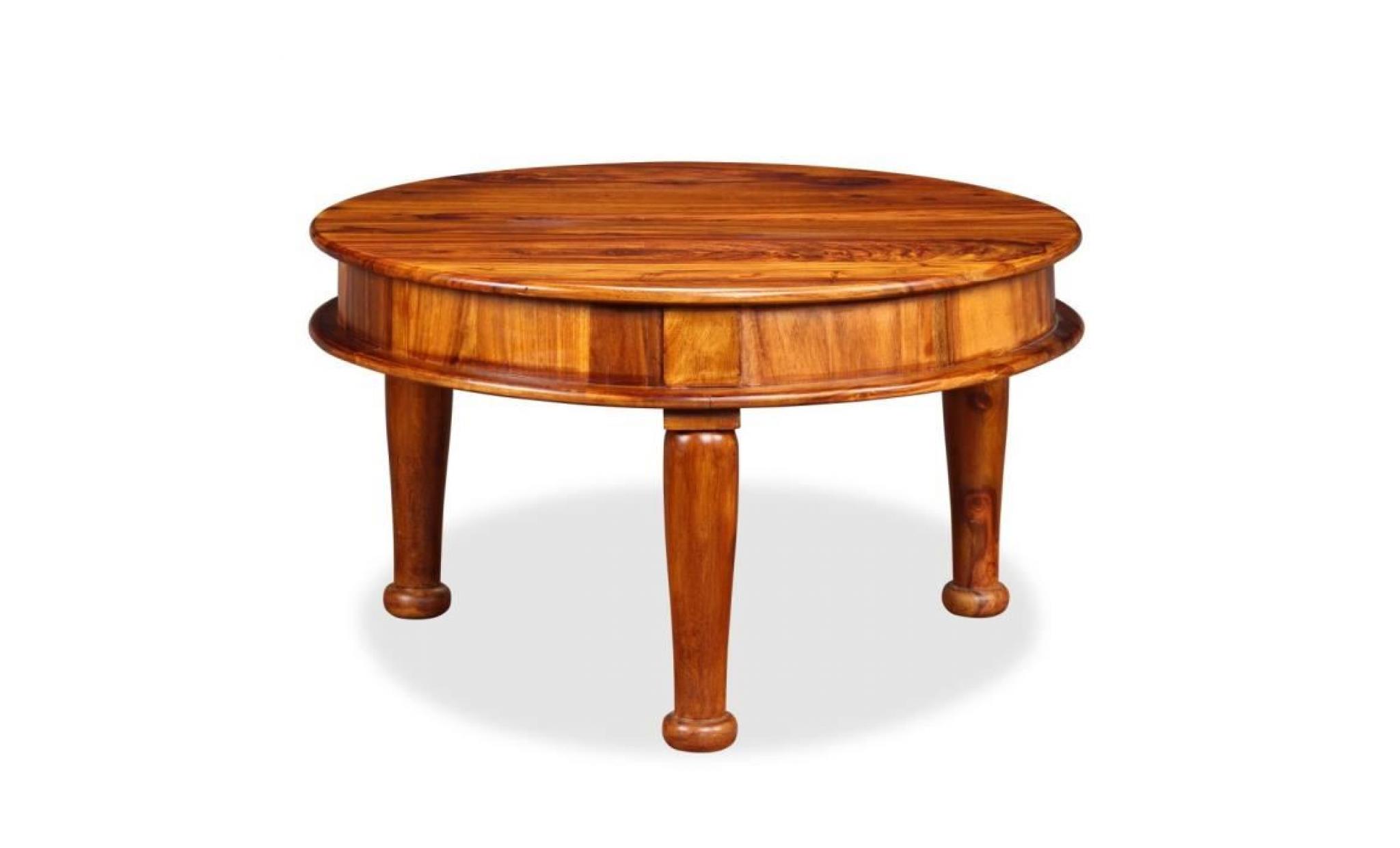 table basse bois massif de sesham 70 x 70 x 40 cm