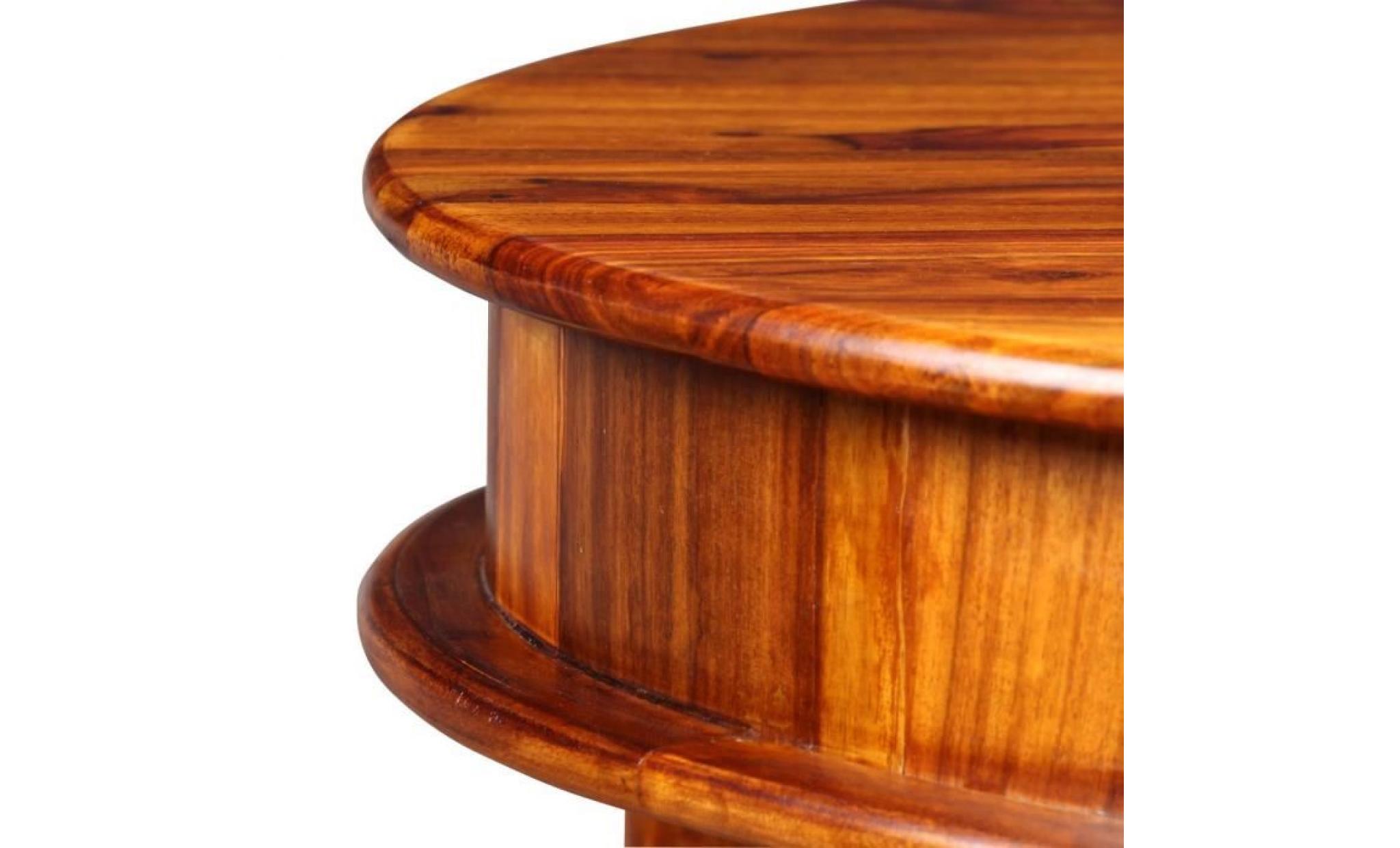 table basse bois massif de sesham 70 x 70 x 40 cm pas cher