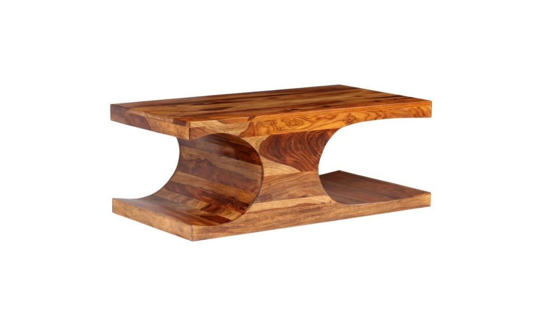 table basse bois massif de sesham 90 x 50 x 35 cm pas cher