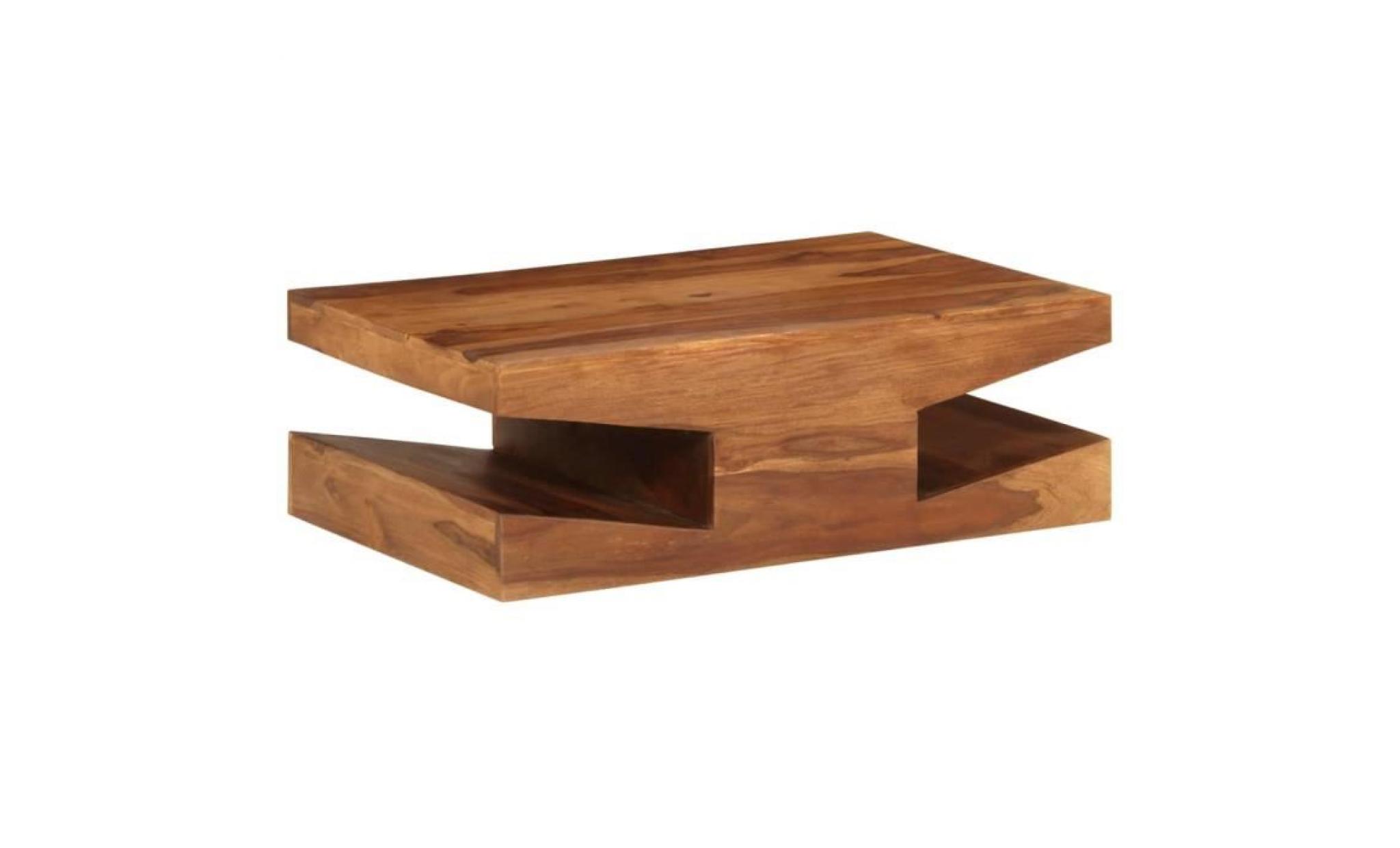 table basse bois massif de sesham 90 x 60 x 30 cm