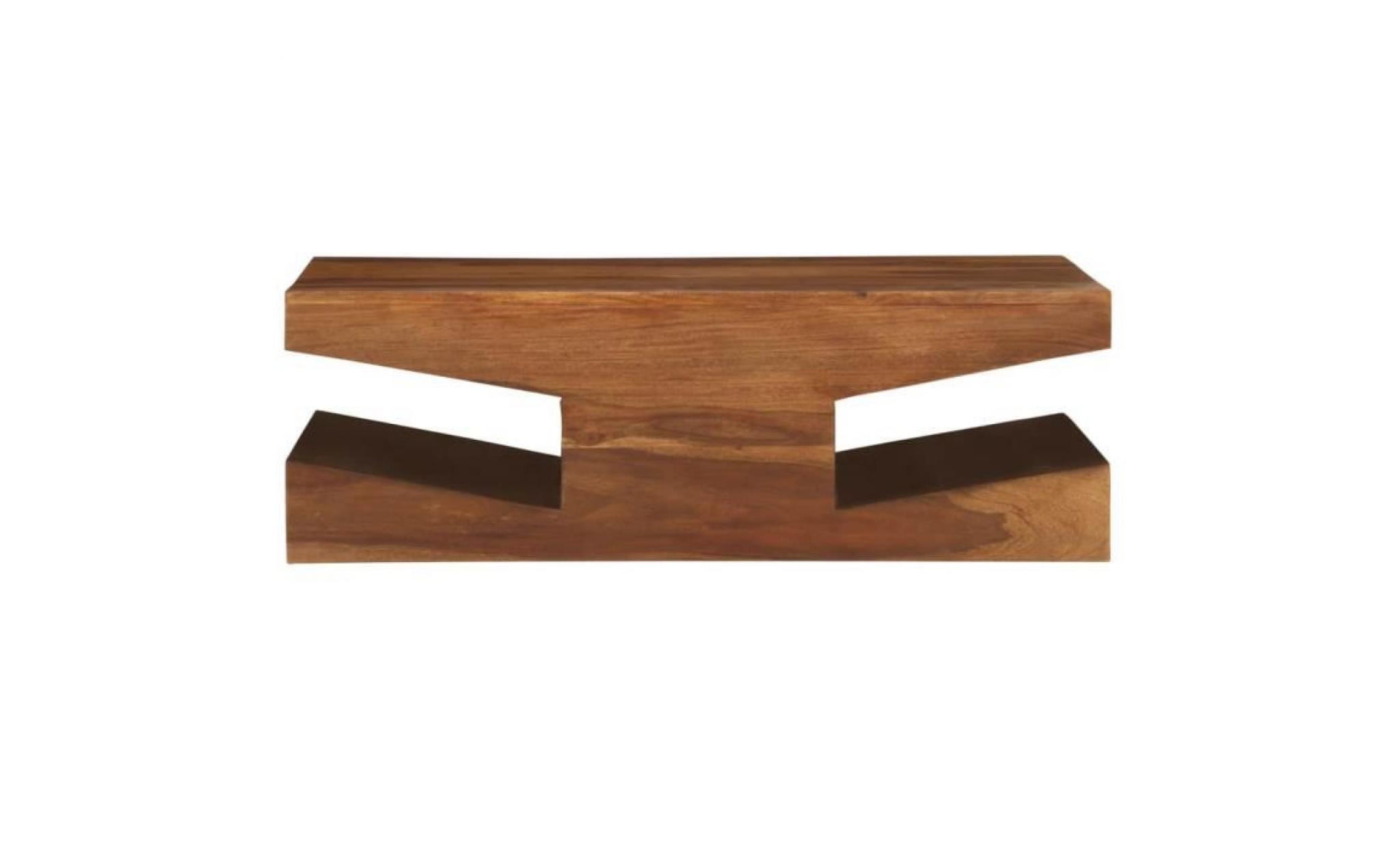 table basse bois massif de sesham 90 x 60 x 30 cm pas cher