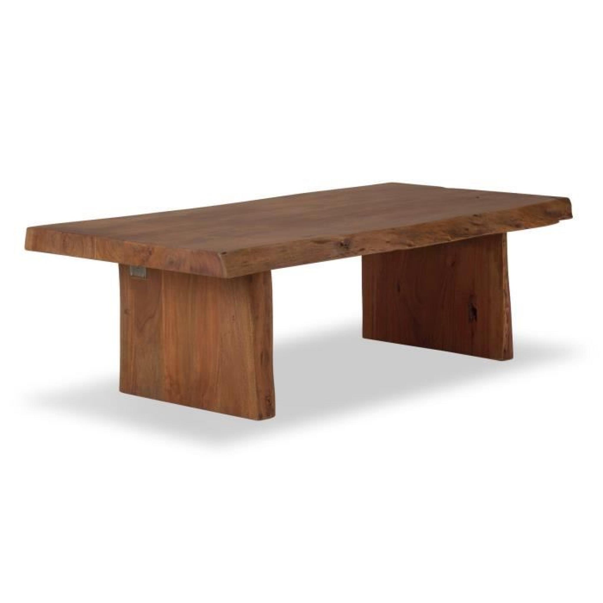 Table basse CANYON 150x70 en acacia laqué marron massivum