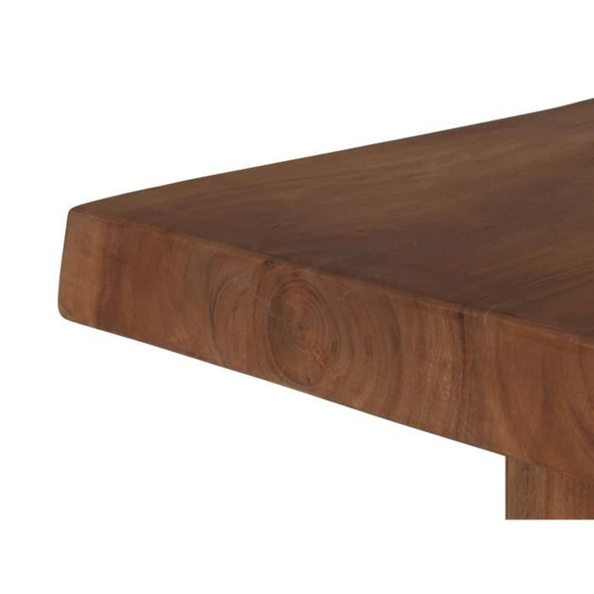 Table basse CANYON 150x70 en acacia laqué marron massivum pas cher