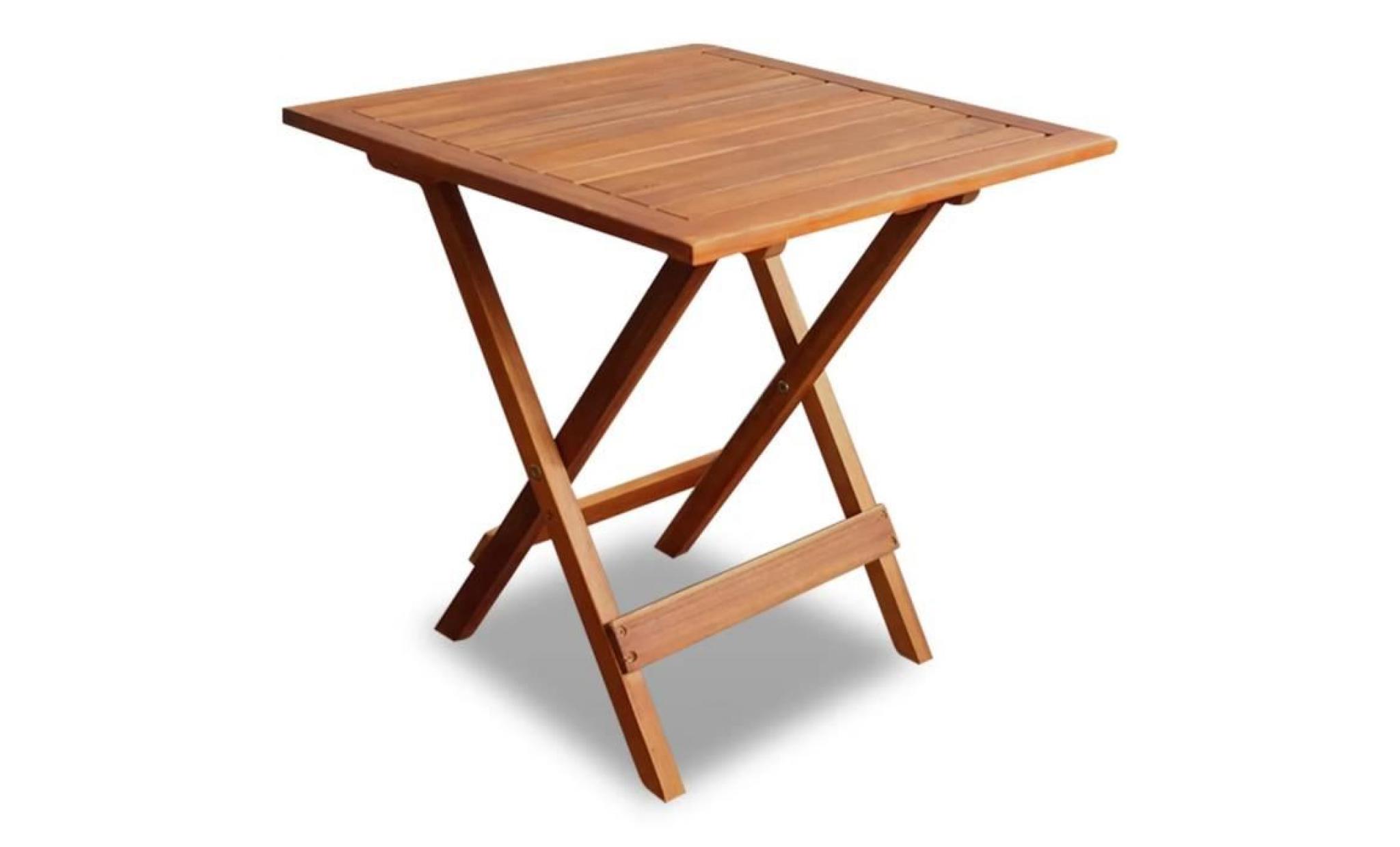 table basse d'extérieur carré bois d'acacia 46 x 46 x 47 cm