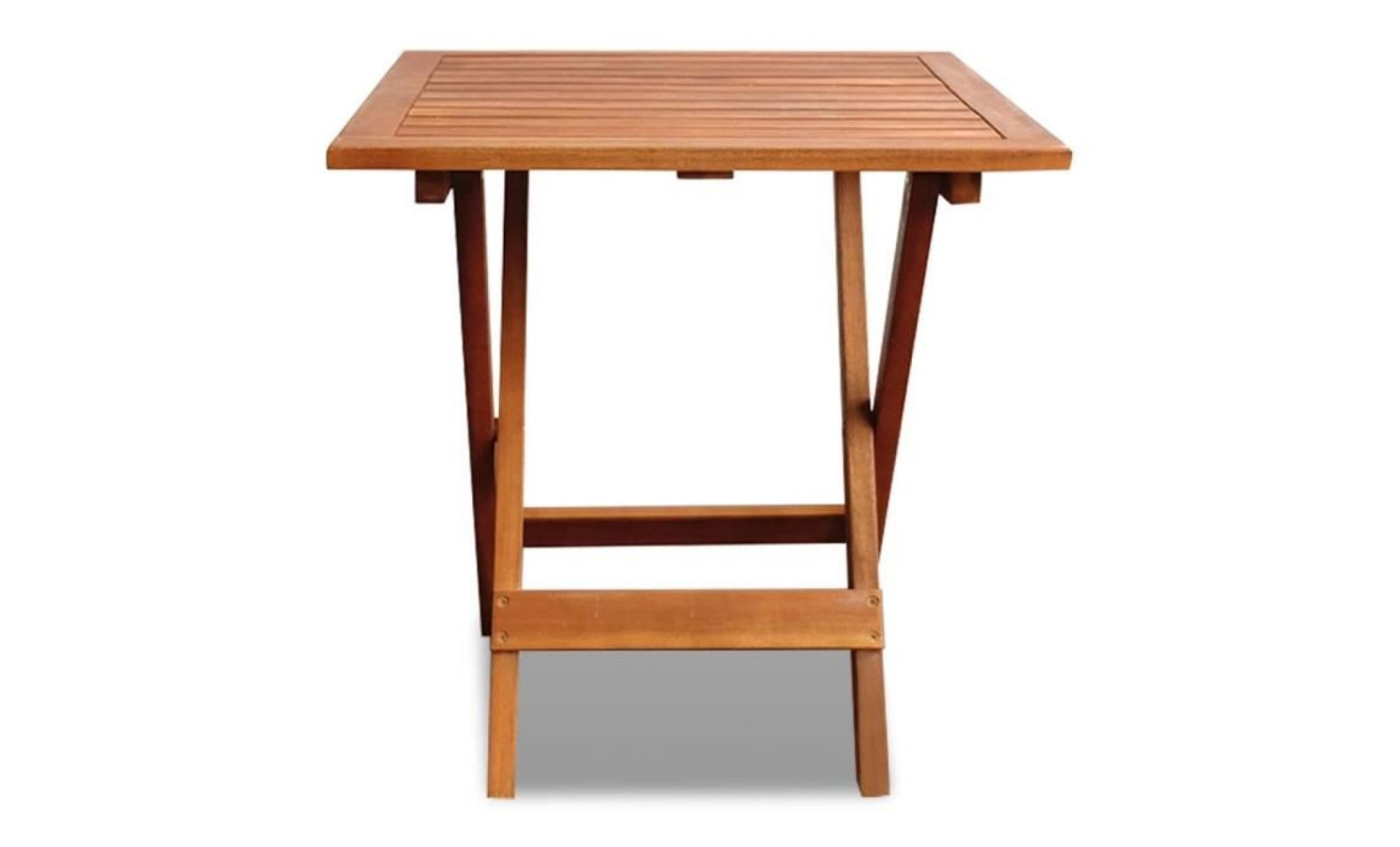 table basse d'extérieur carré bois d'acacia 46 x 46 x 47 cm pas cher