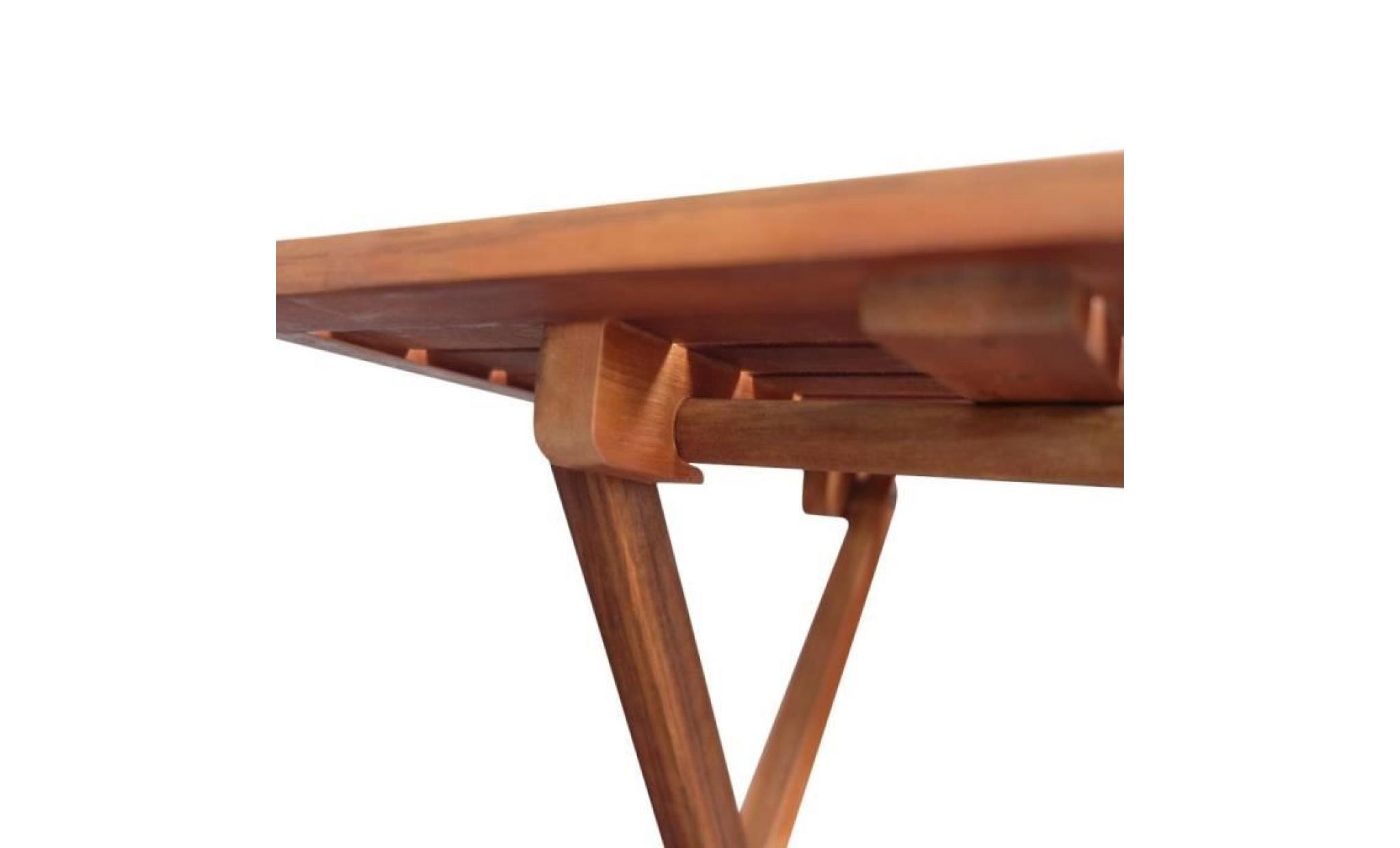 table basse d'extérieur carré bois d'acacia 46 x 46 x 47 cm blanc pas cher