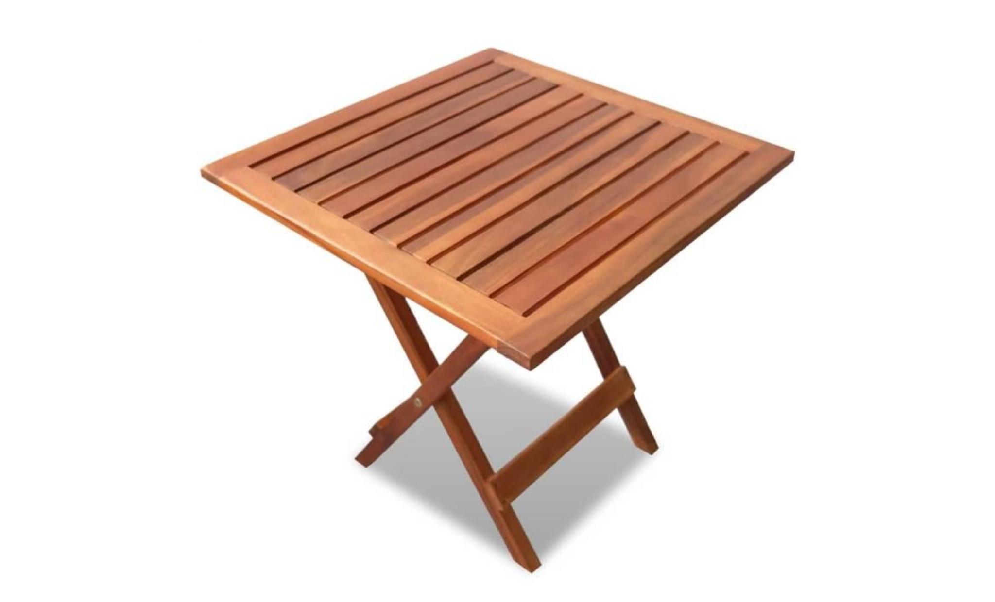 table basse d'extérieur carré bois d'acacia 46 x 46 x 47 cm pas cher
